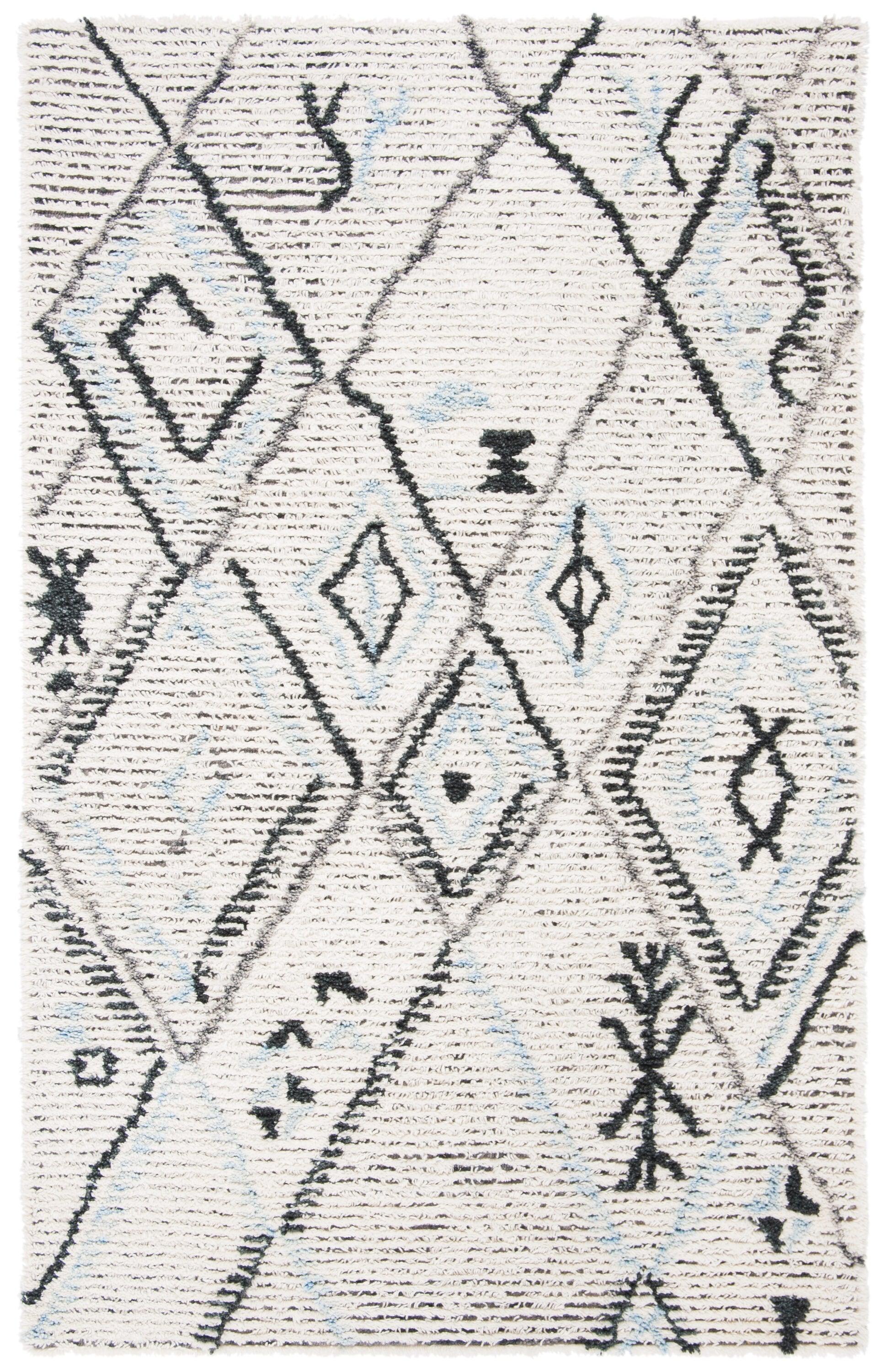 Casablanca Shag CSB637 Hand Tufted Indoor Area Rug - Grey/Ivory - 8'x10' - Safavieh