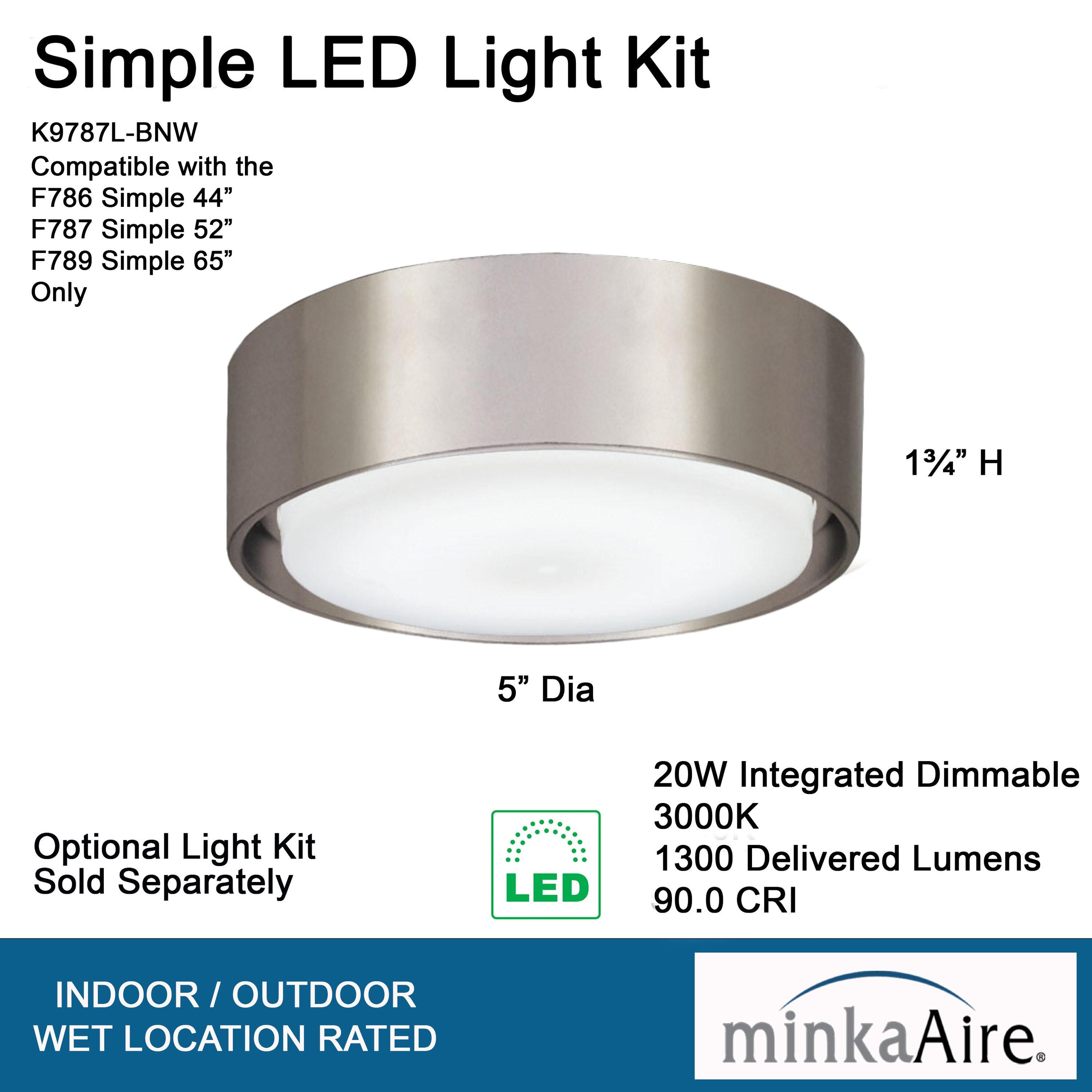Minka Aire F787 1 - Light LED Ceiling Fan Bowl Light Kit & Reviews | Wayfair