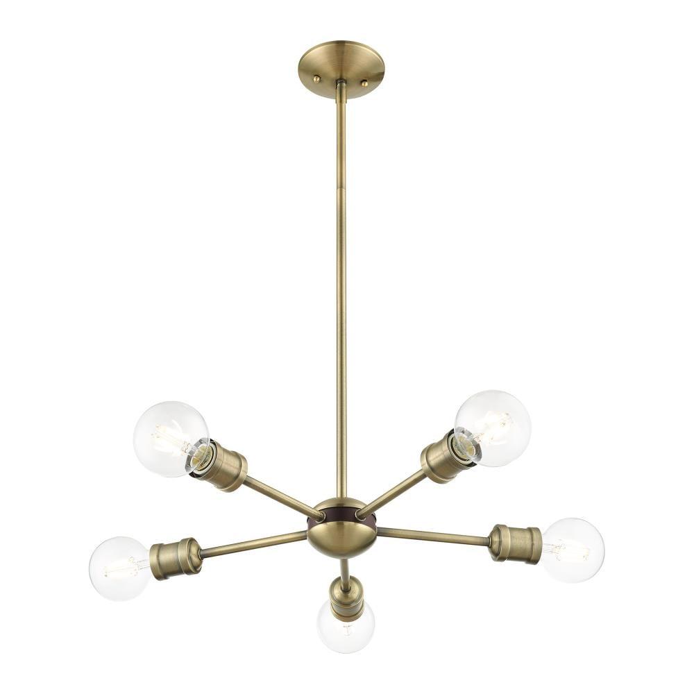 Livex Lighting Lansdale 5 - Light Chandelier in  Antique Brass/Bronze