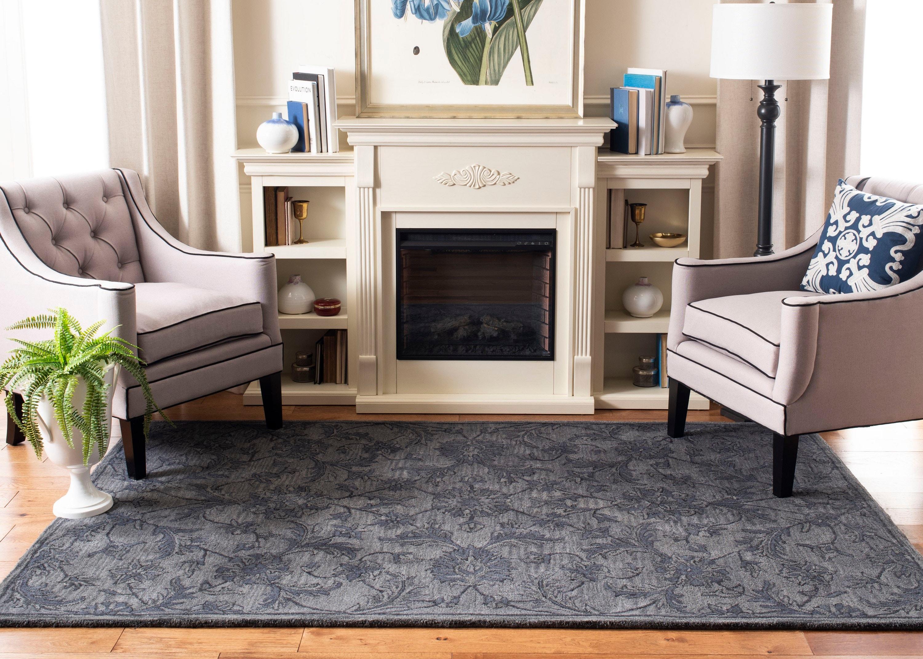 Antiquity AT824 Hand Tufted Indoor Area Rug - Grey/Multi - 6'x9' - Safavieh