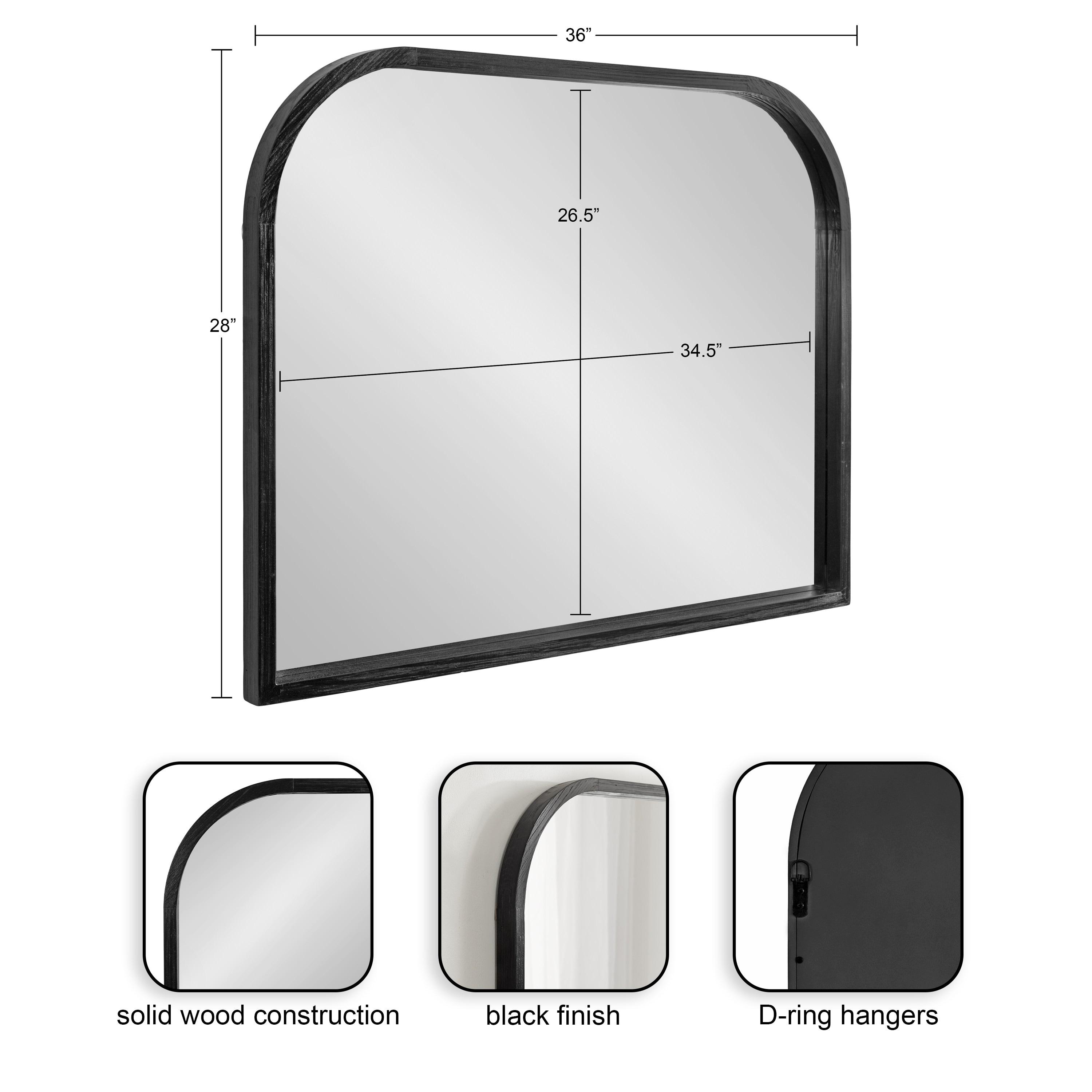 Kate & Laurel All Things Decor 36"x28" Occonor Arched Mirror: Wall Mount, Transitional Style