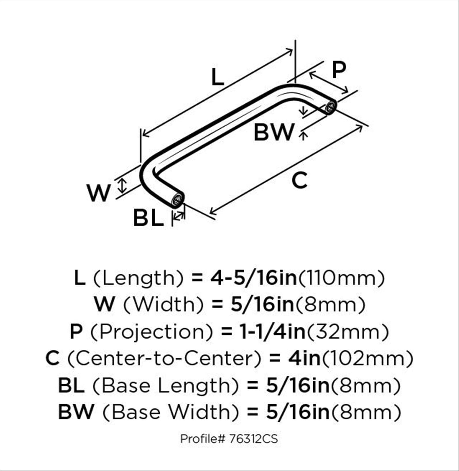 Satin Nickel 4-Inch Brushed Cabinet Bar Pull