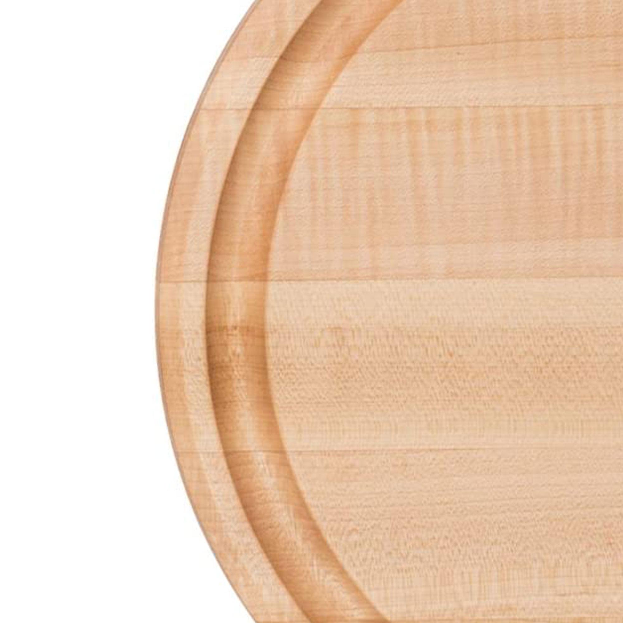 John Boos Chef's Collection Round Maple Cutting Board with Groove