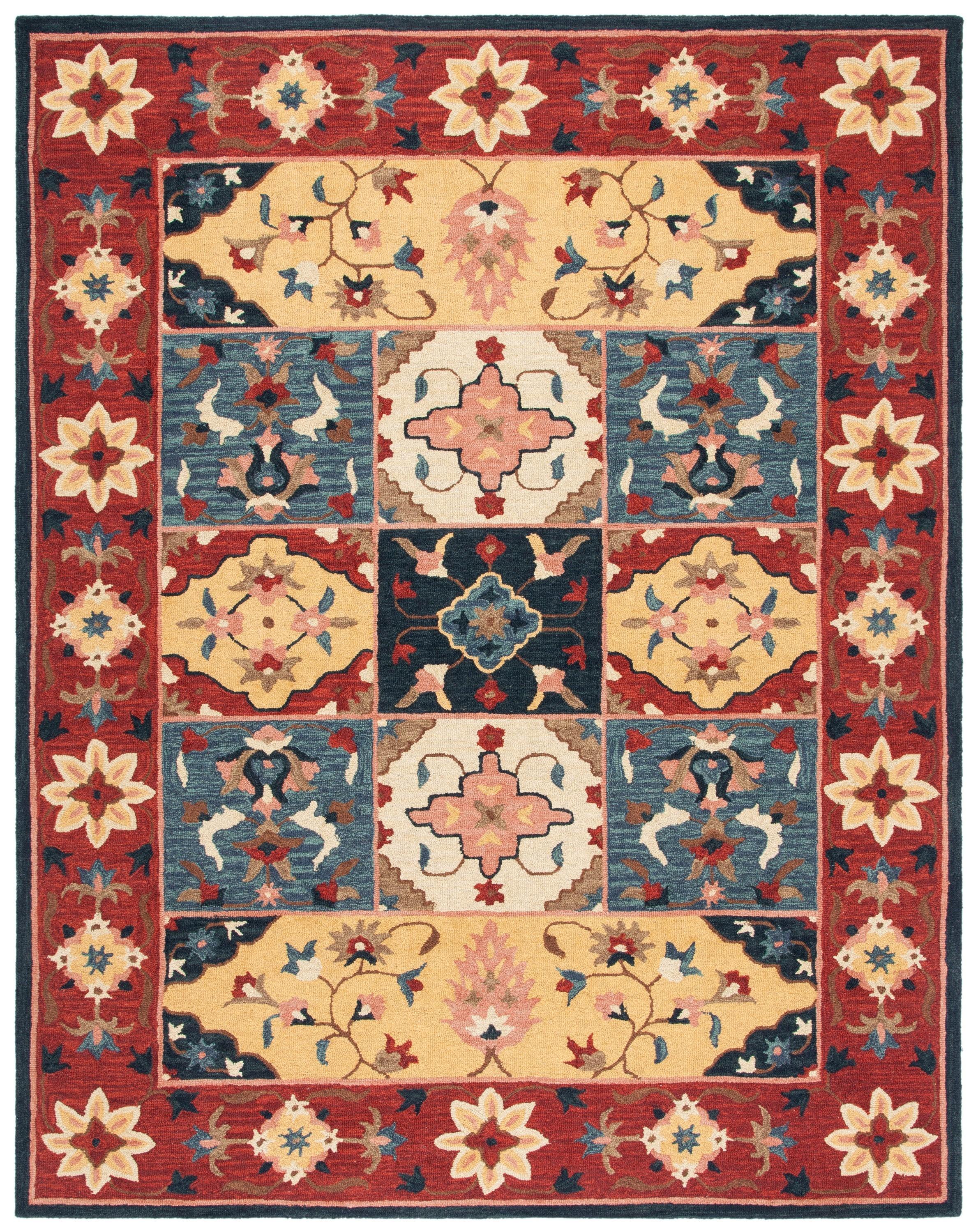 Aspen APN402 Hand Tufted Area Rug - Red/Gold - 8'x10' - Safavieh.