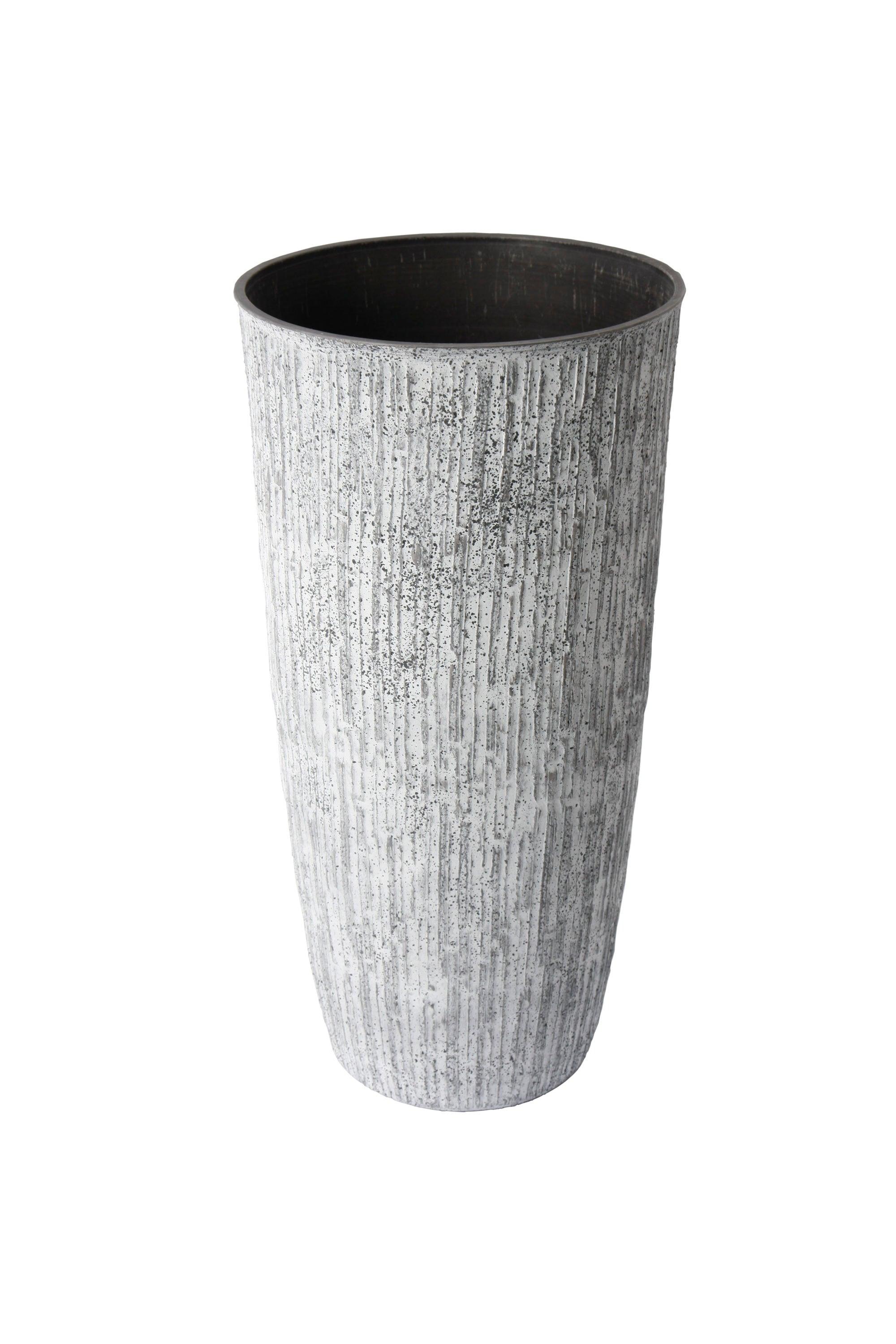 Algreen  14 x 28 in. Tall White Bark Planter