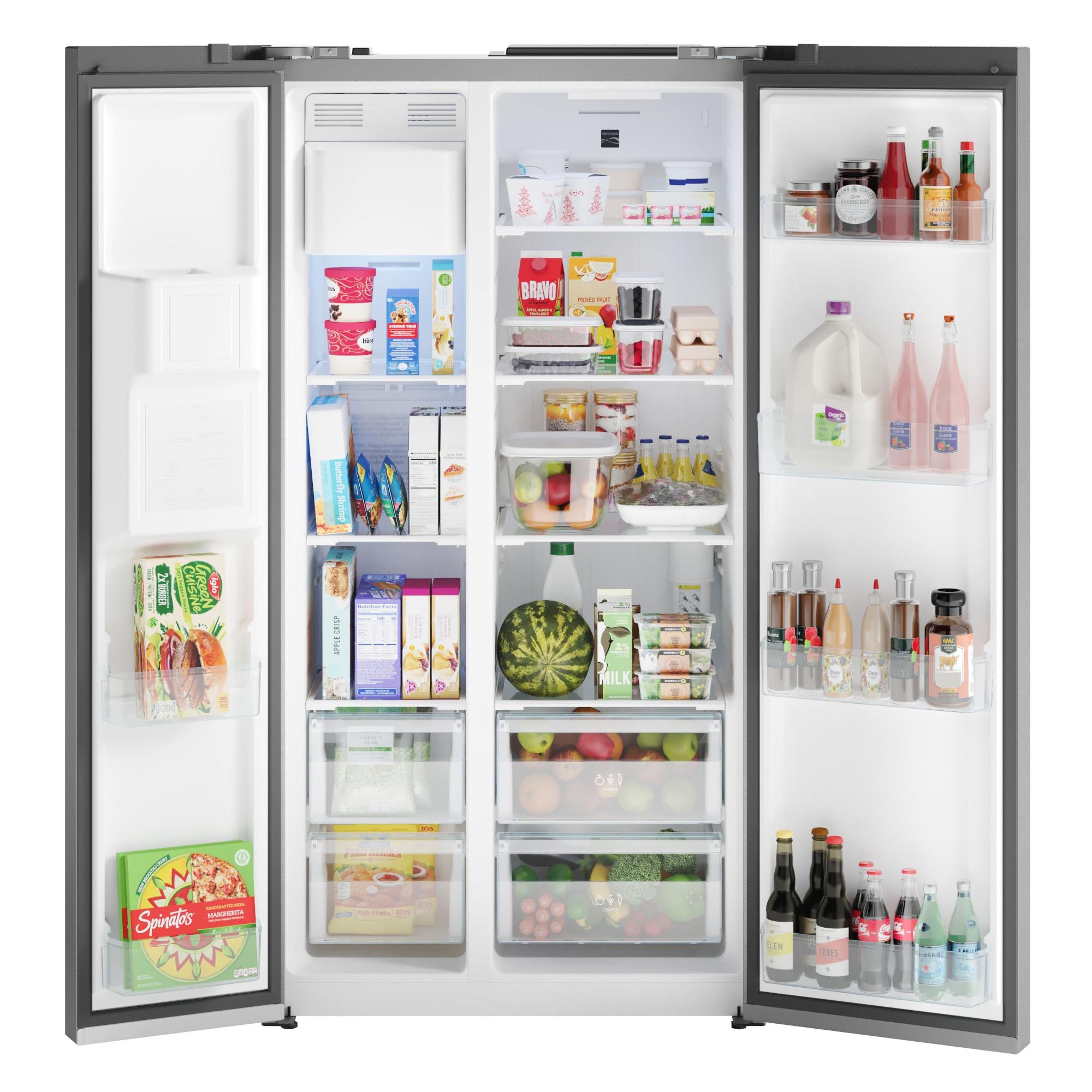 Kenmore 20 Cu. ft. 36-inch Depth Side-by-Side ENERGY STAR® Refrigerator/Freezer, Stainless Steel