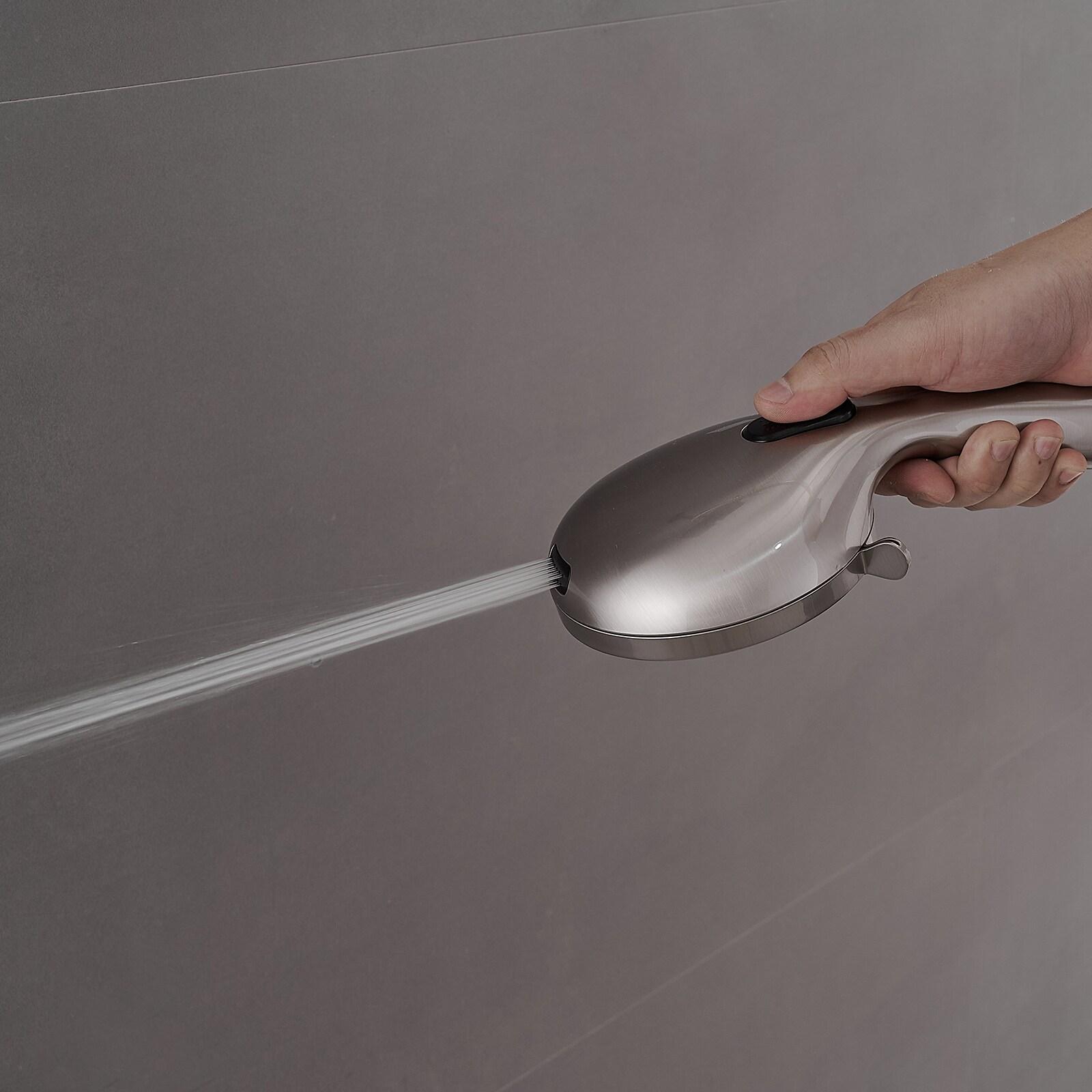 Single Handle 1-Spray Round Rain Shower Faucet Combo Set with Dual Function Pressure Balance Valve