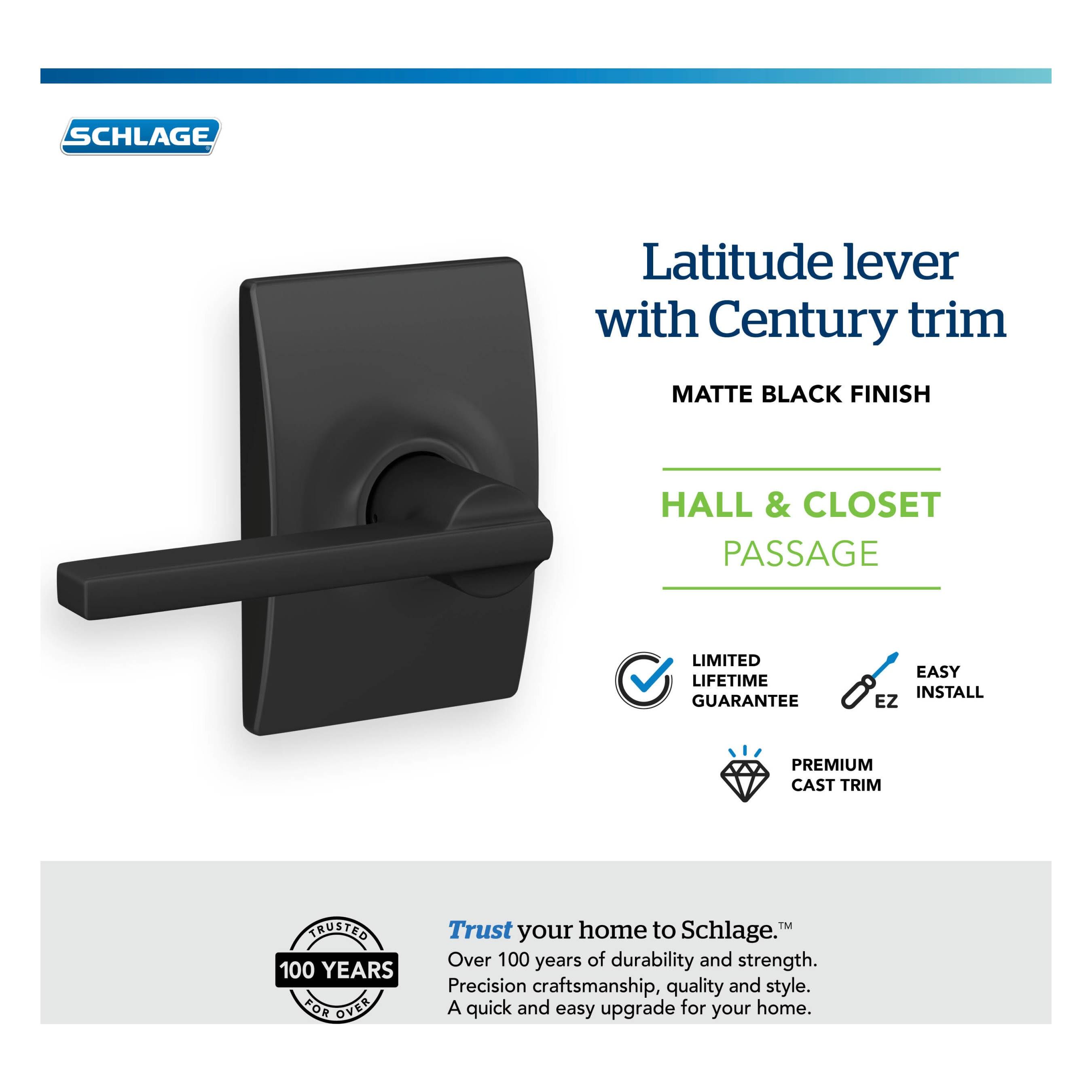 Latitude Passage Door Lever with Century Rosette