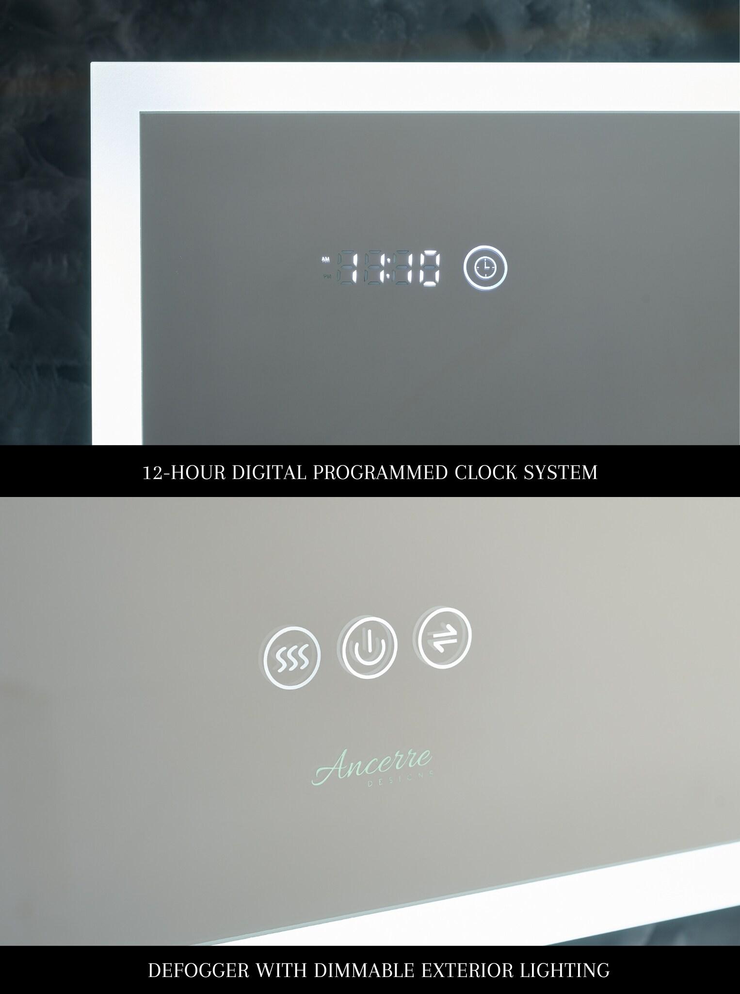 Ancerre Designs Pagani LED Mirror Medicine Cabinet With Defogger, Dimmer, Magnifier & USB Outlet