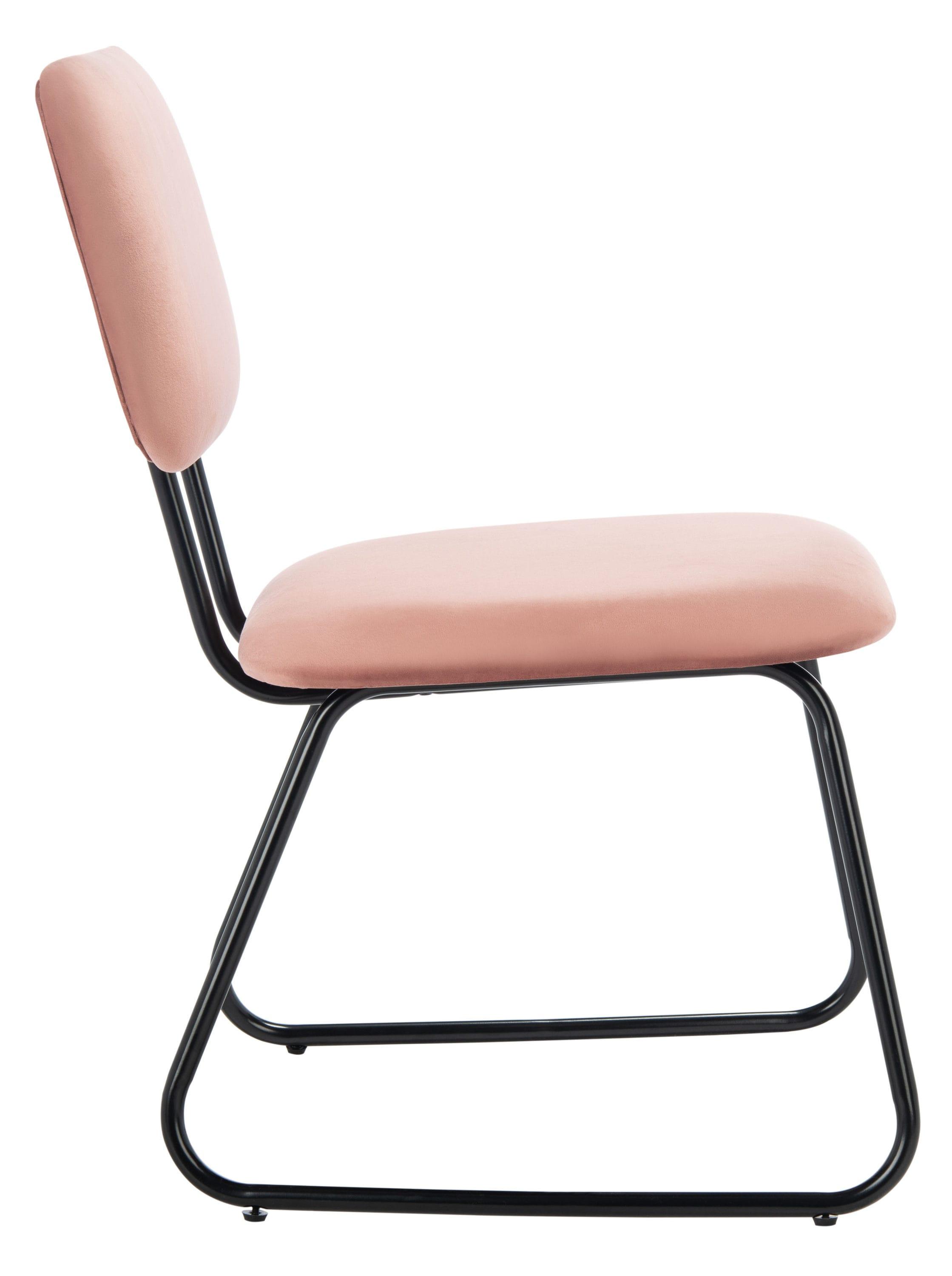 Chavelle Side Chair - ACH6205 - Set of 2 - Dusty Rose/Black - Safavieh
