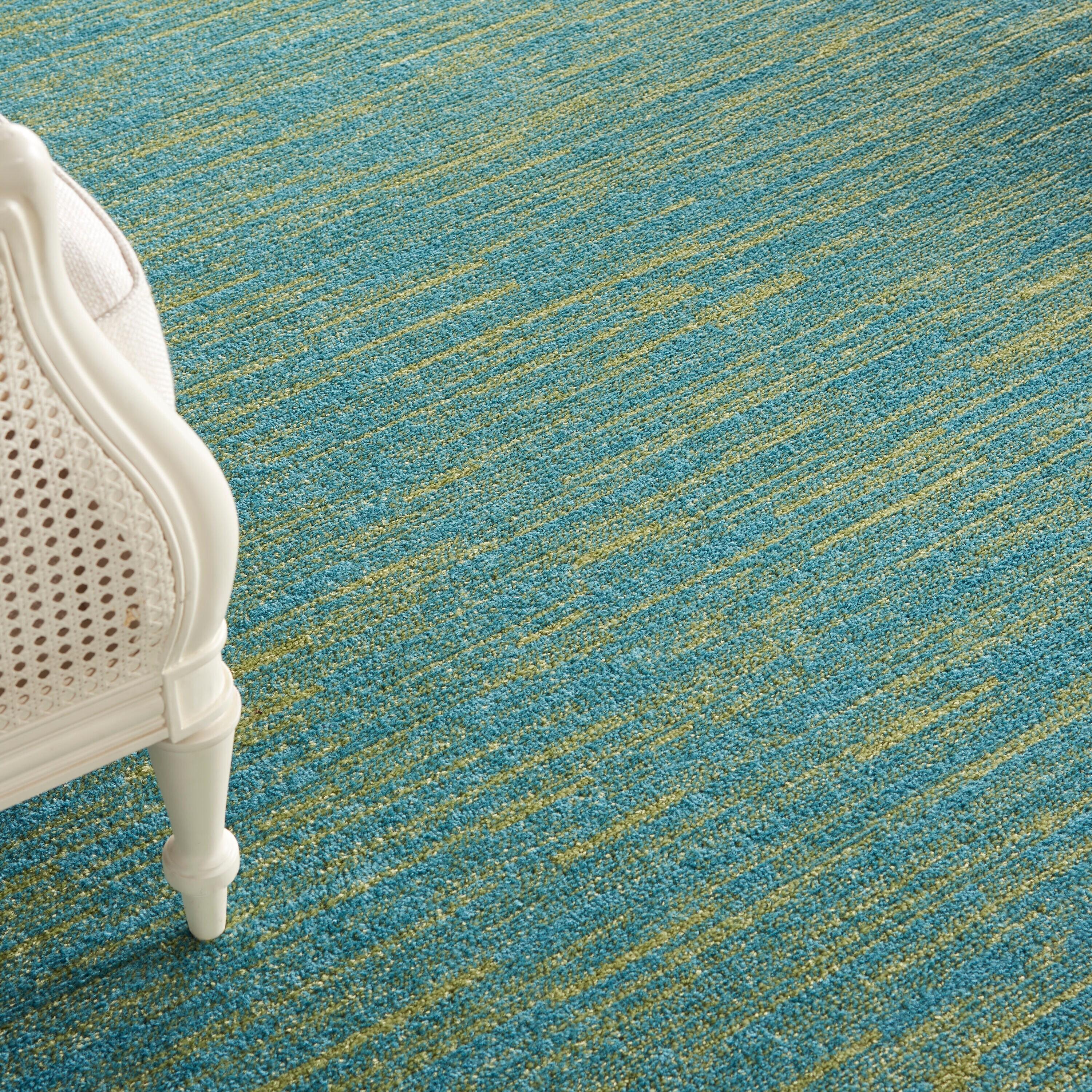 Nourison Nourison Essentials NRE01 Indoor/outdoor Area Rug - Blue Green 8' x 10'
