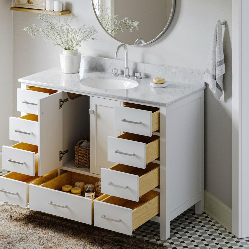 Ariel A049s-Bc Cambridge 48" Single Free Standing Vanity Cabinet Only - White