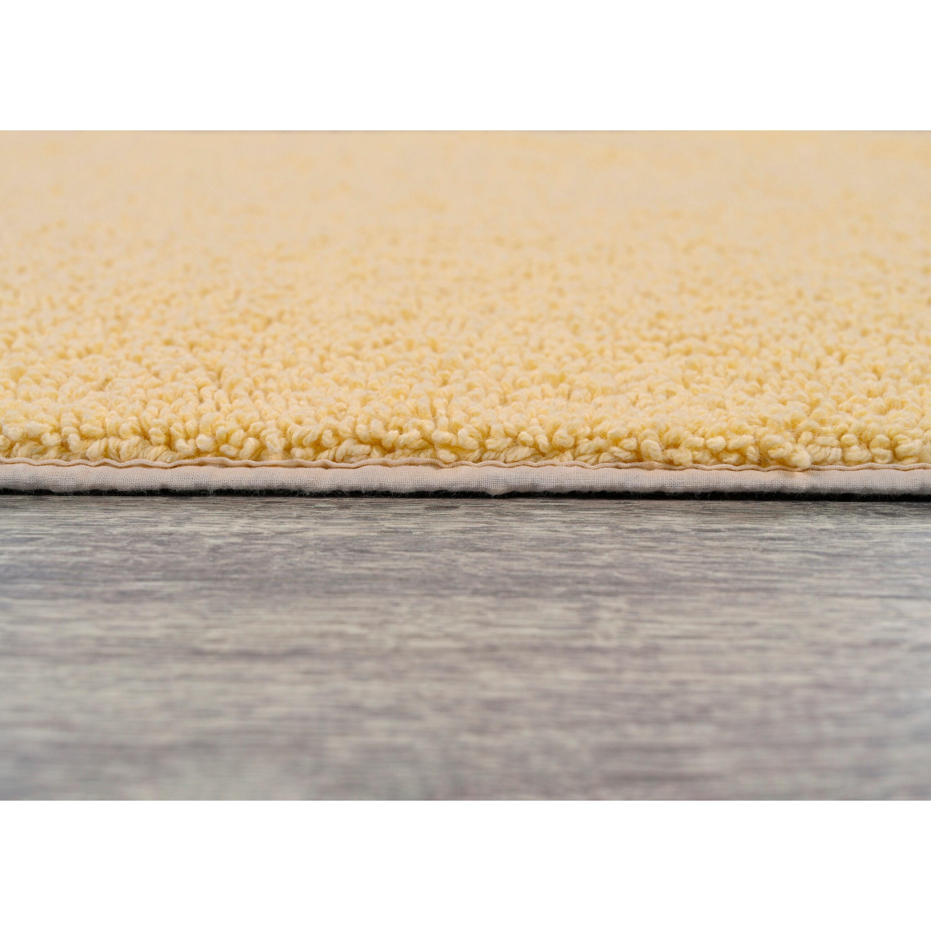 2pc Queen Cotton Washable Bath Rug Set Yellow - Garland Rug: Machine Made, Tufted, Latex Backing