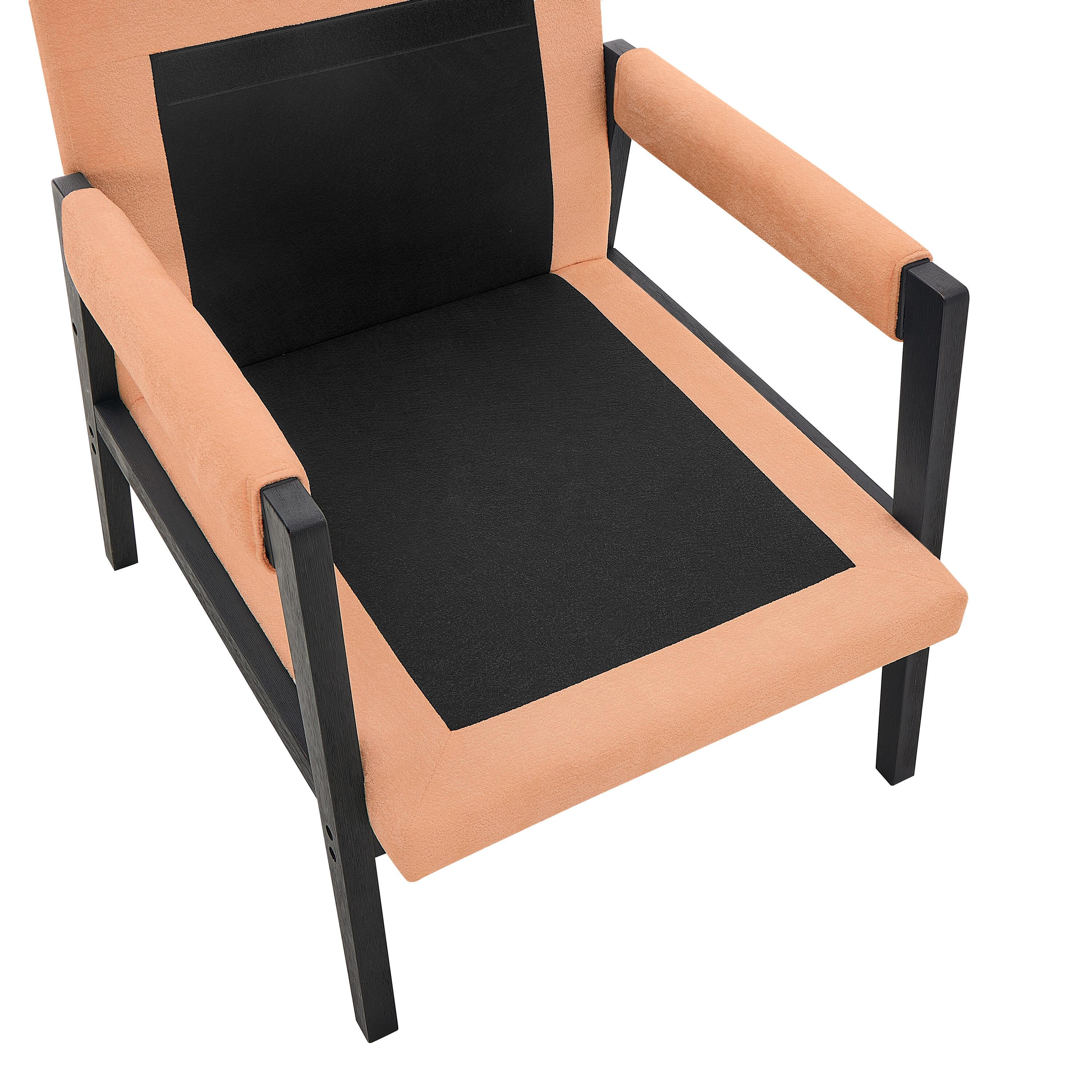 Roundhill Furniture Kelly Mid-Century Modern Chenille Upholstered Accent Armchair Orange