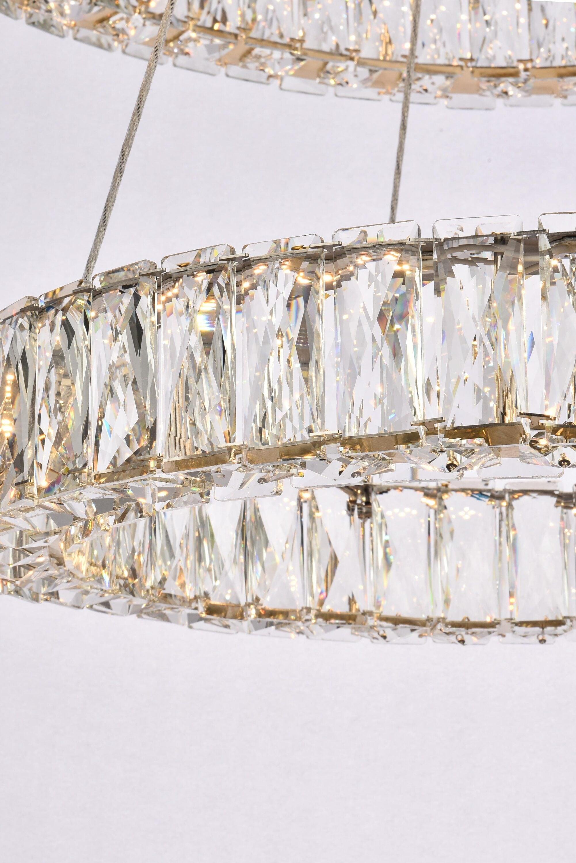 Elegant Lighting Monroe 2 - Light Chandelier in  Gold