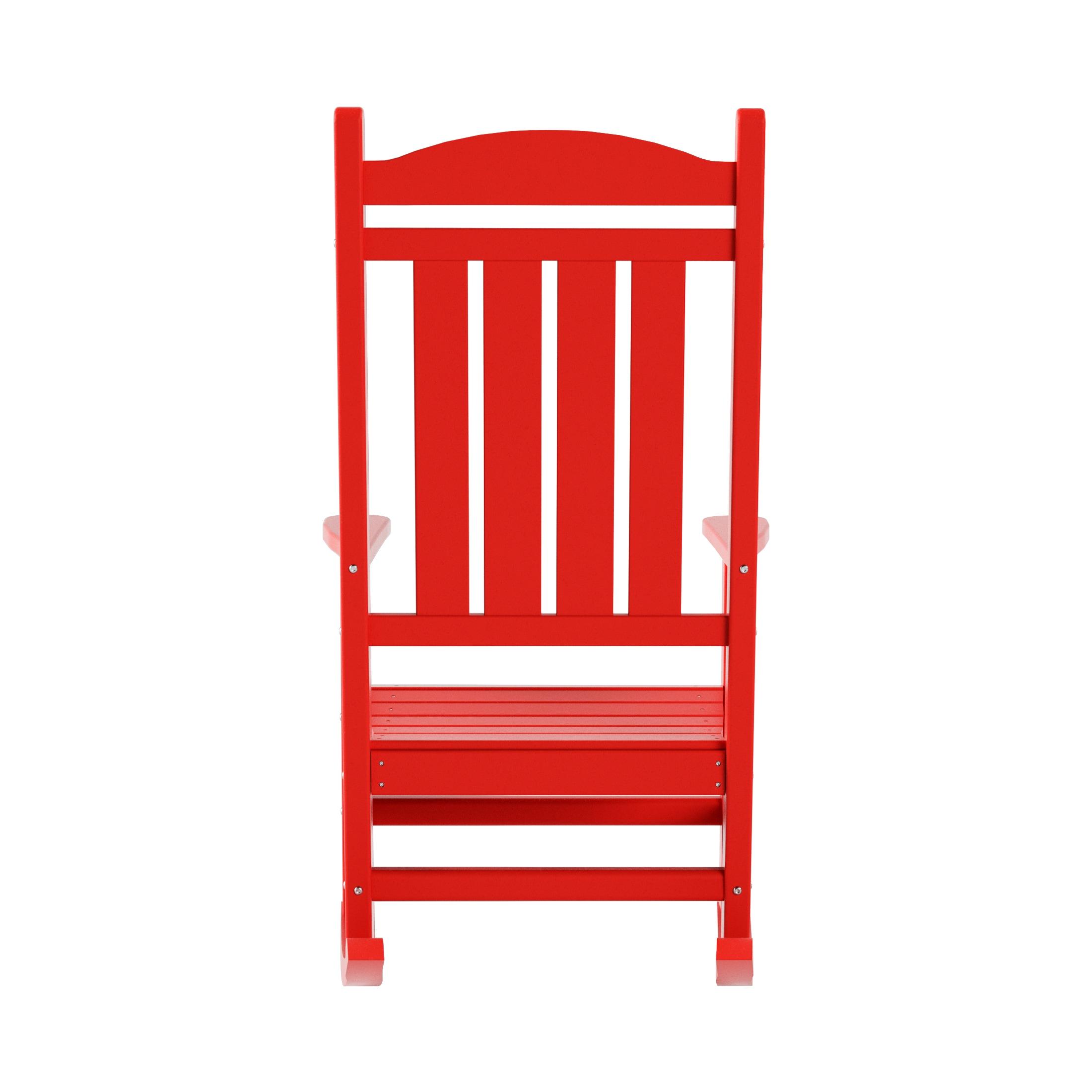 Polytrends  Laguna Hdpe All Weather Outdoor Patio Rocking Chair Red