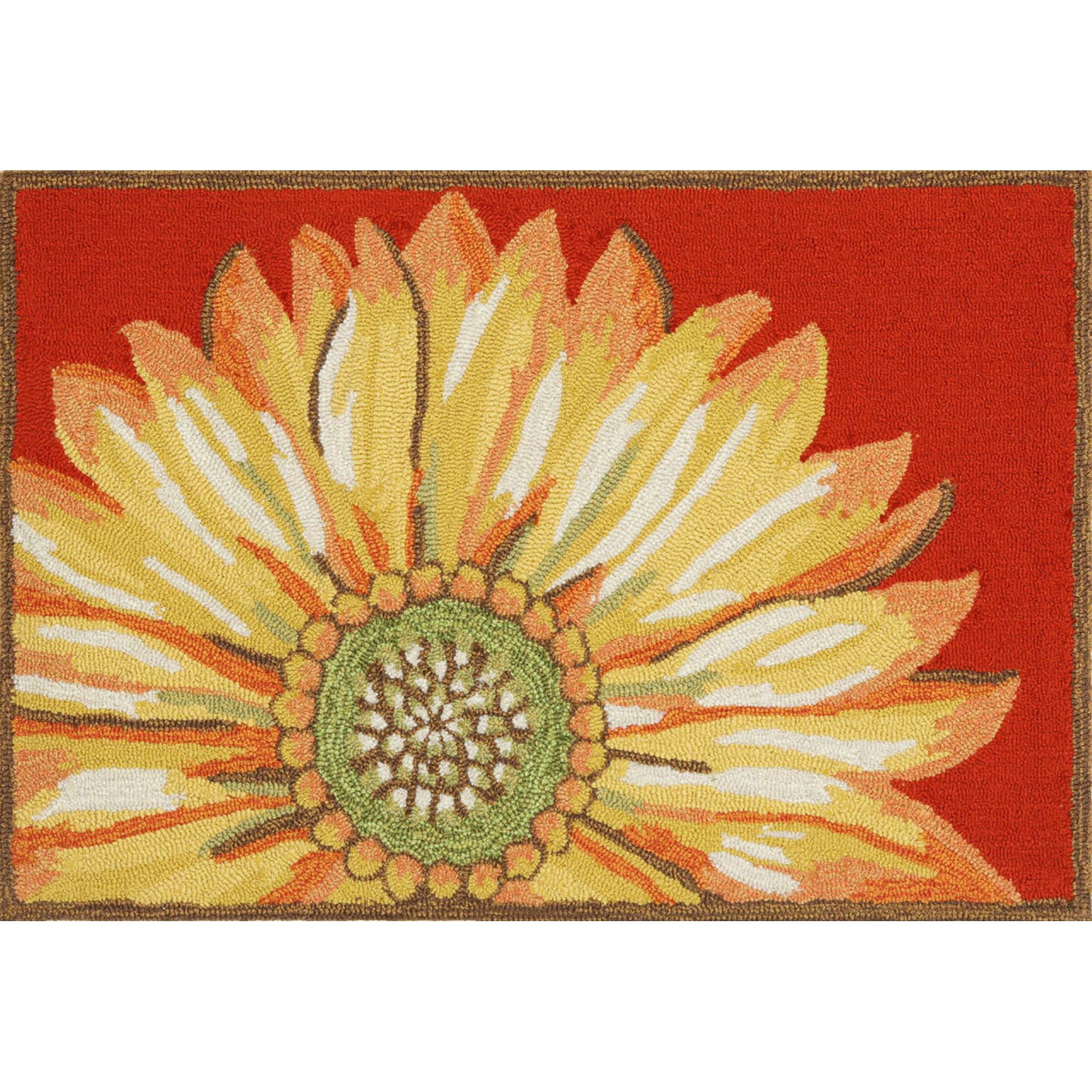 DBK Frontporch Sunflower Indoor/Outdoor Rug Yellow/Orange
