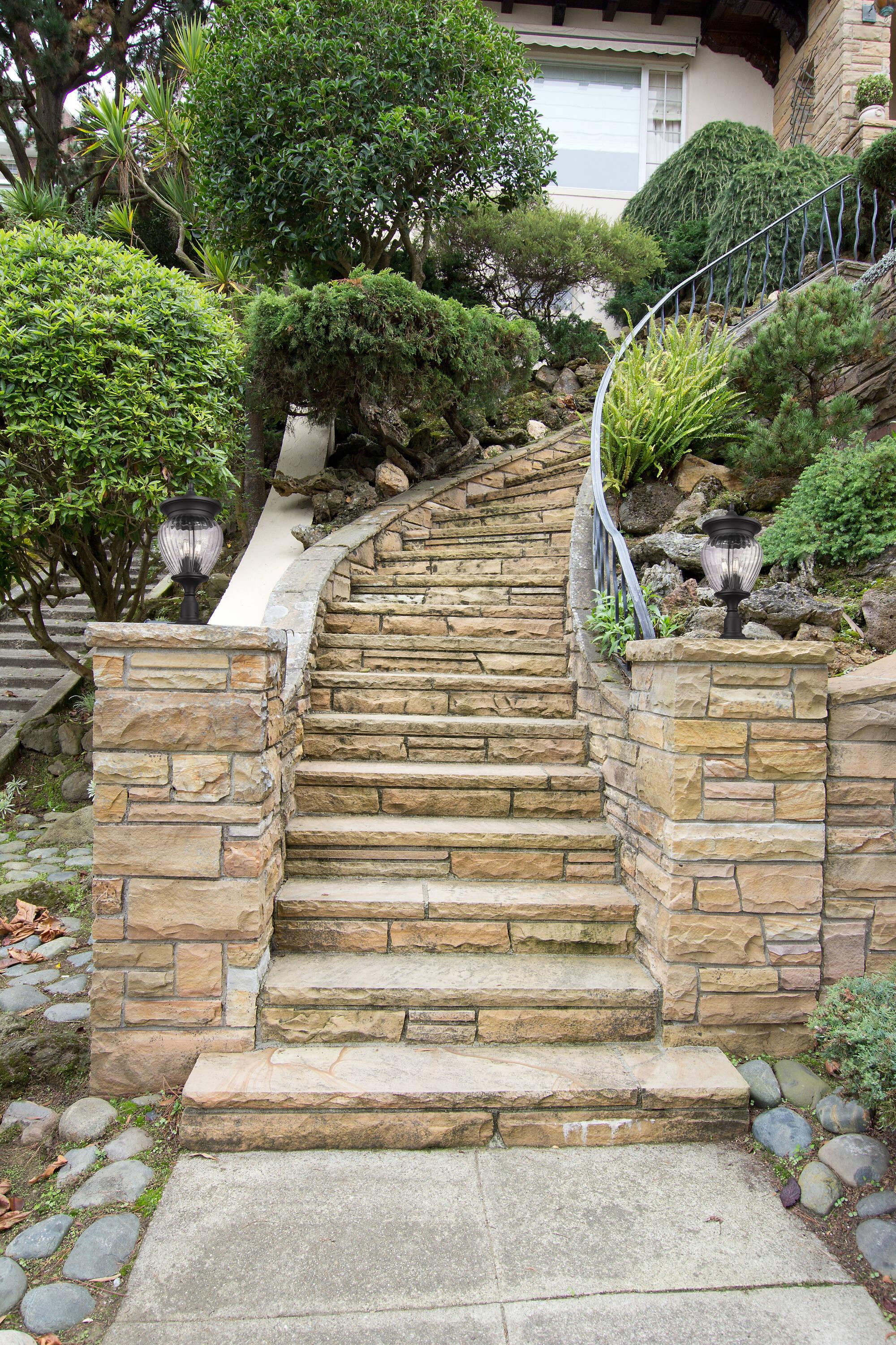 Z-Lite Davina 4 Light Outdoor Pier Mounted Fixture in Black