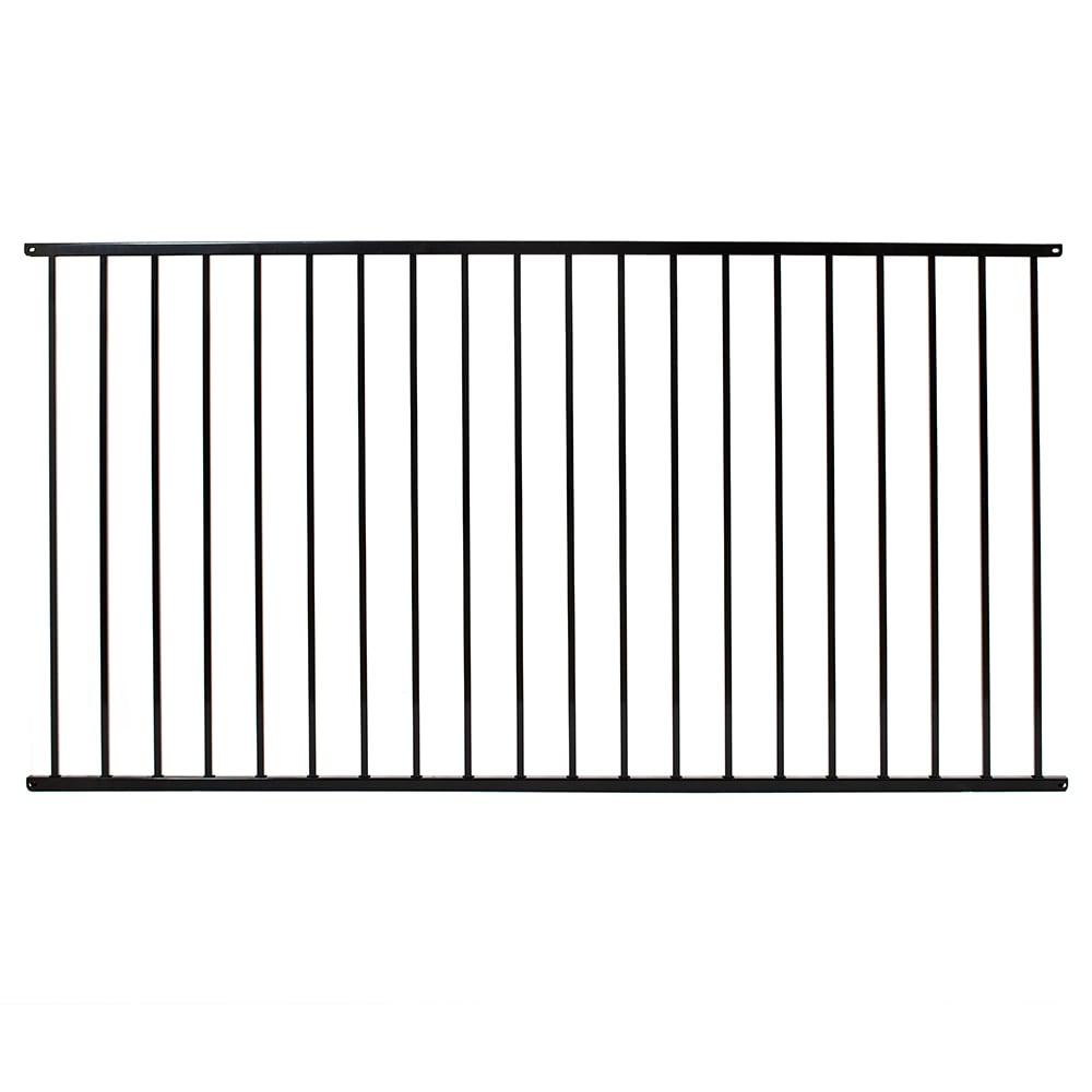 Versai 48'' H x 90.5'' W Gloss Black Metal Fence Panels Included