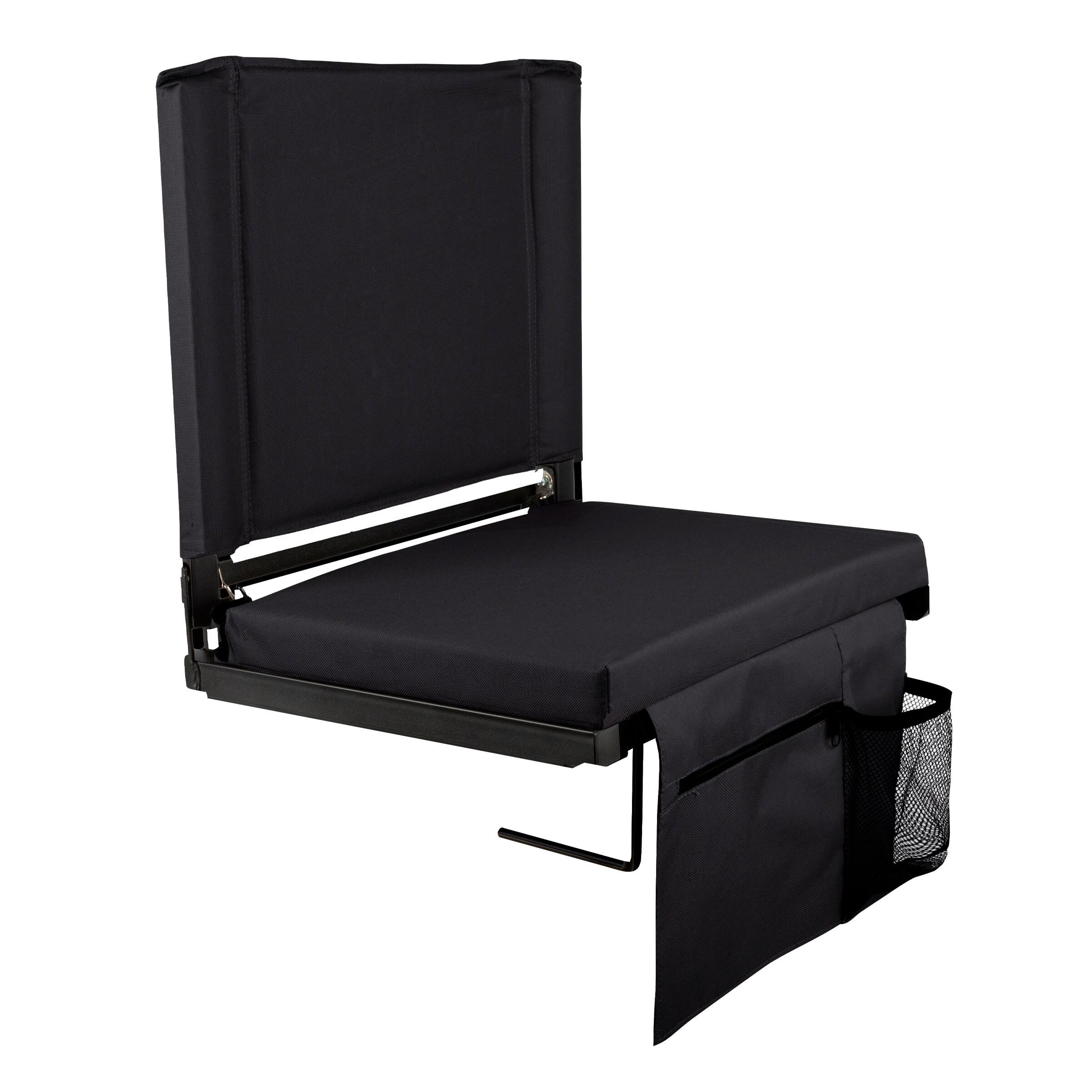 Home-Complete Bleacher Seat Stadium Cushion, Black