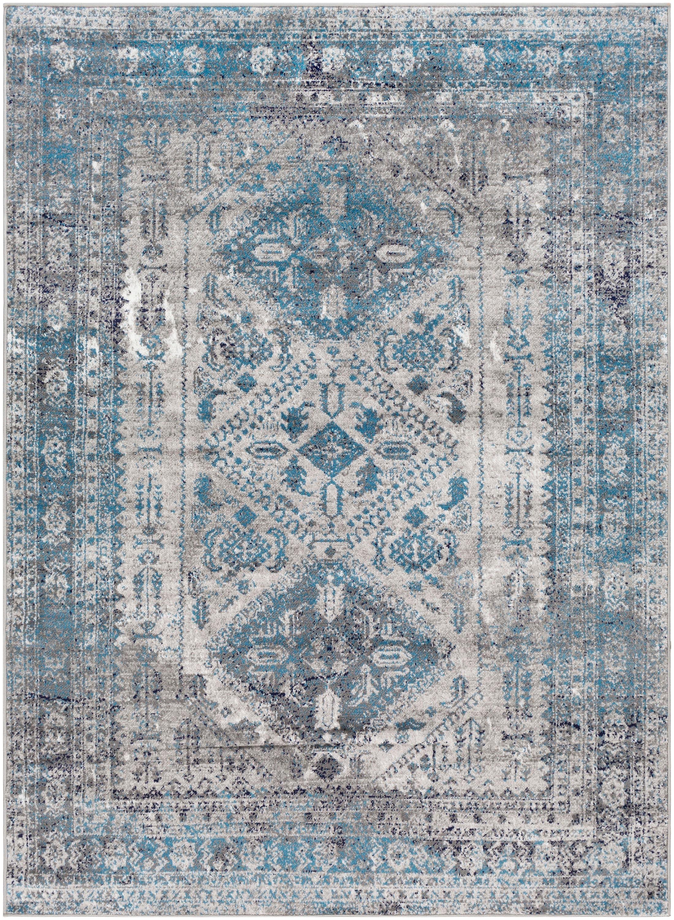 Livabliss 6'7"x9' Melissa Traditional Rugs Gray