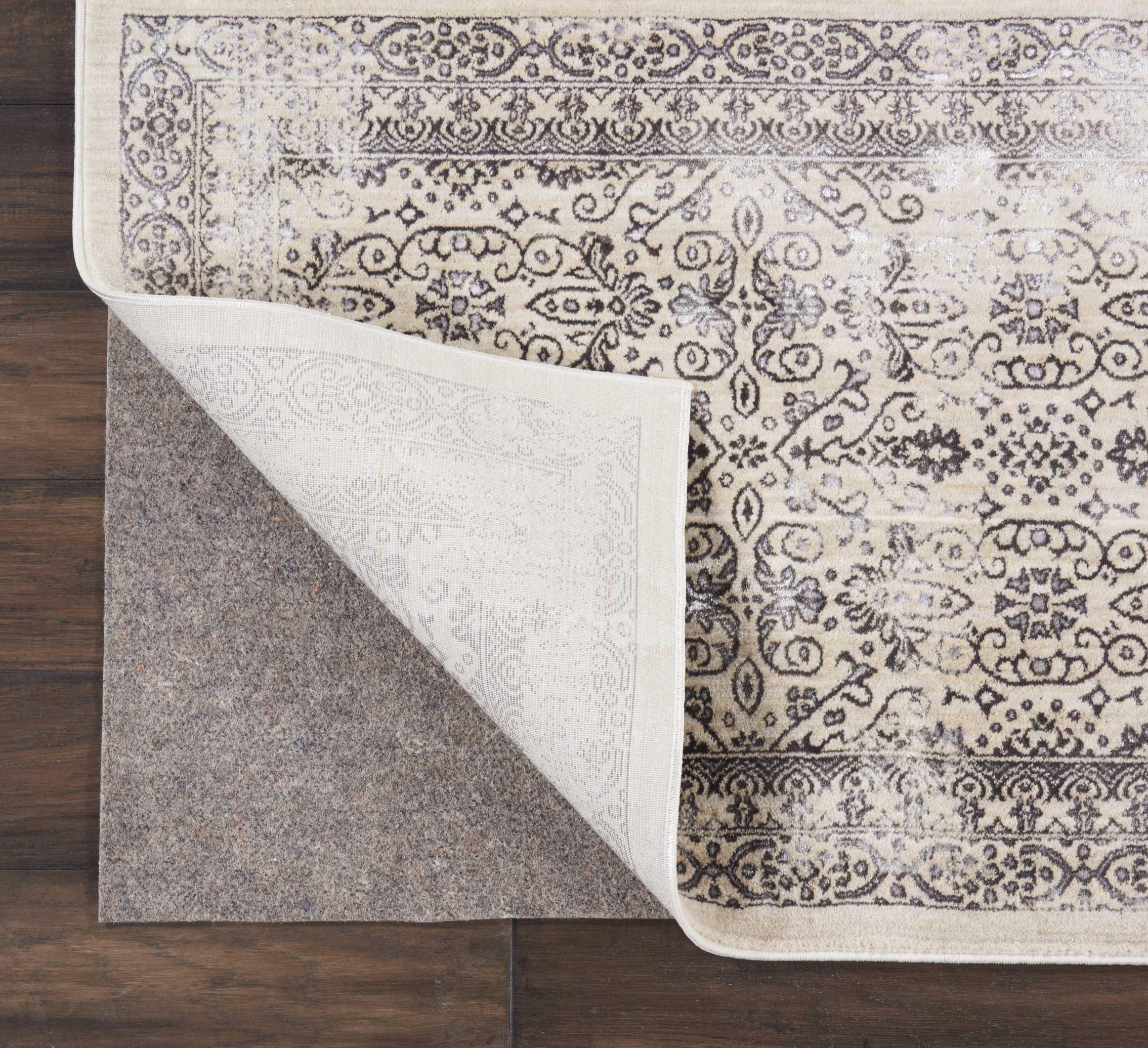 Nourison Rug-Loc Dual Sided Grey Rug Pad BR21 Grey 9'6" x 13'6"