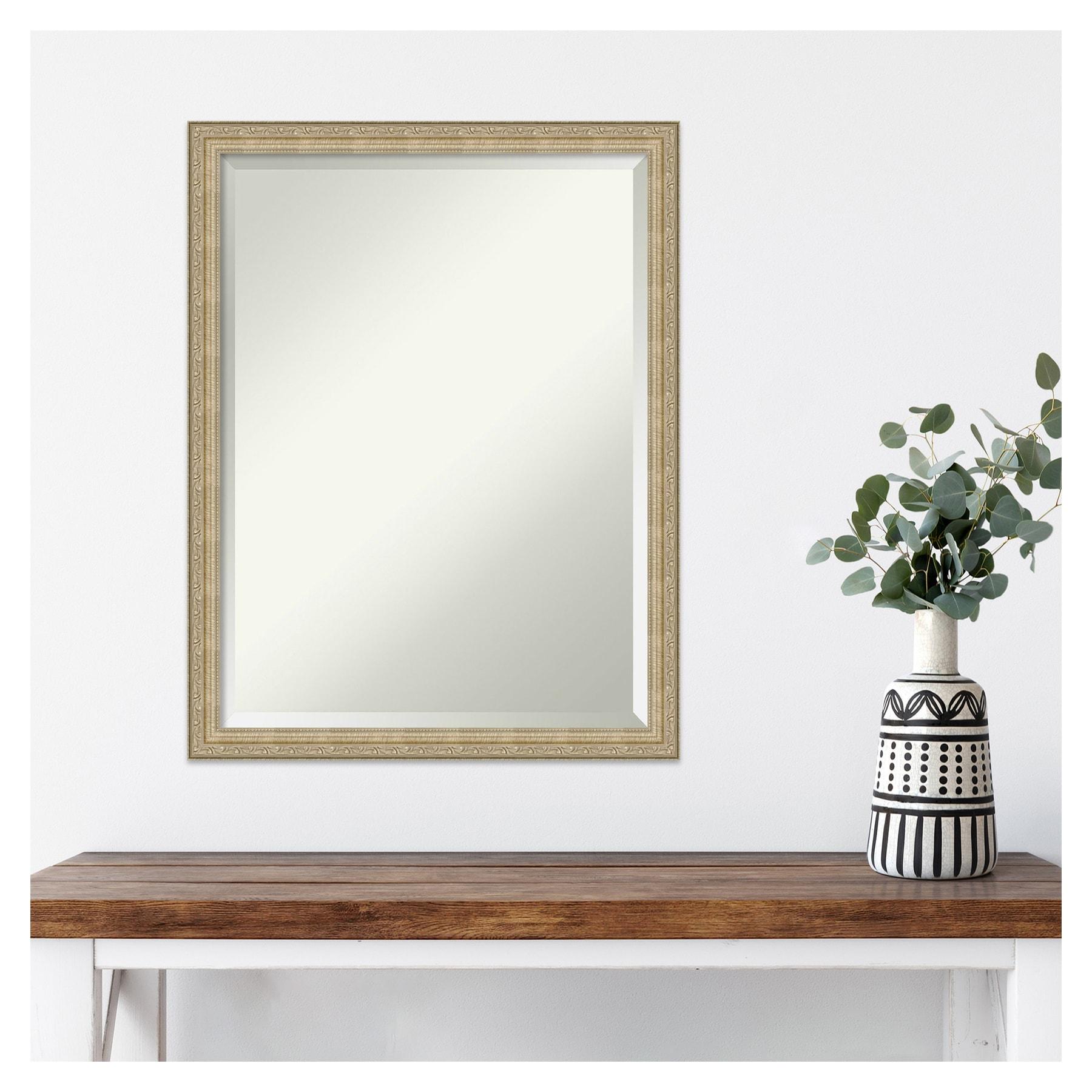 Amanti Art Paris Champagne Beveled Wall Mirror 26.25 x 20.25 in.