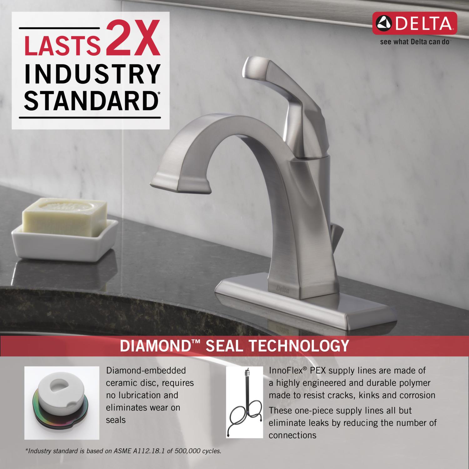 Dryden Single Hole Bathroom Faucet with Drain Assembly, Single Handle Bathroom Sink Faucet