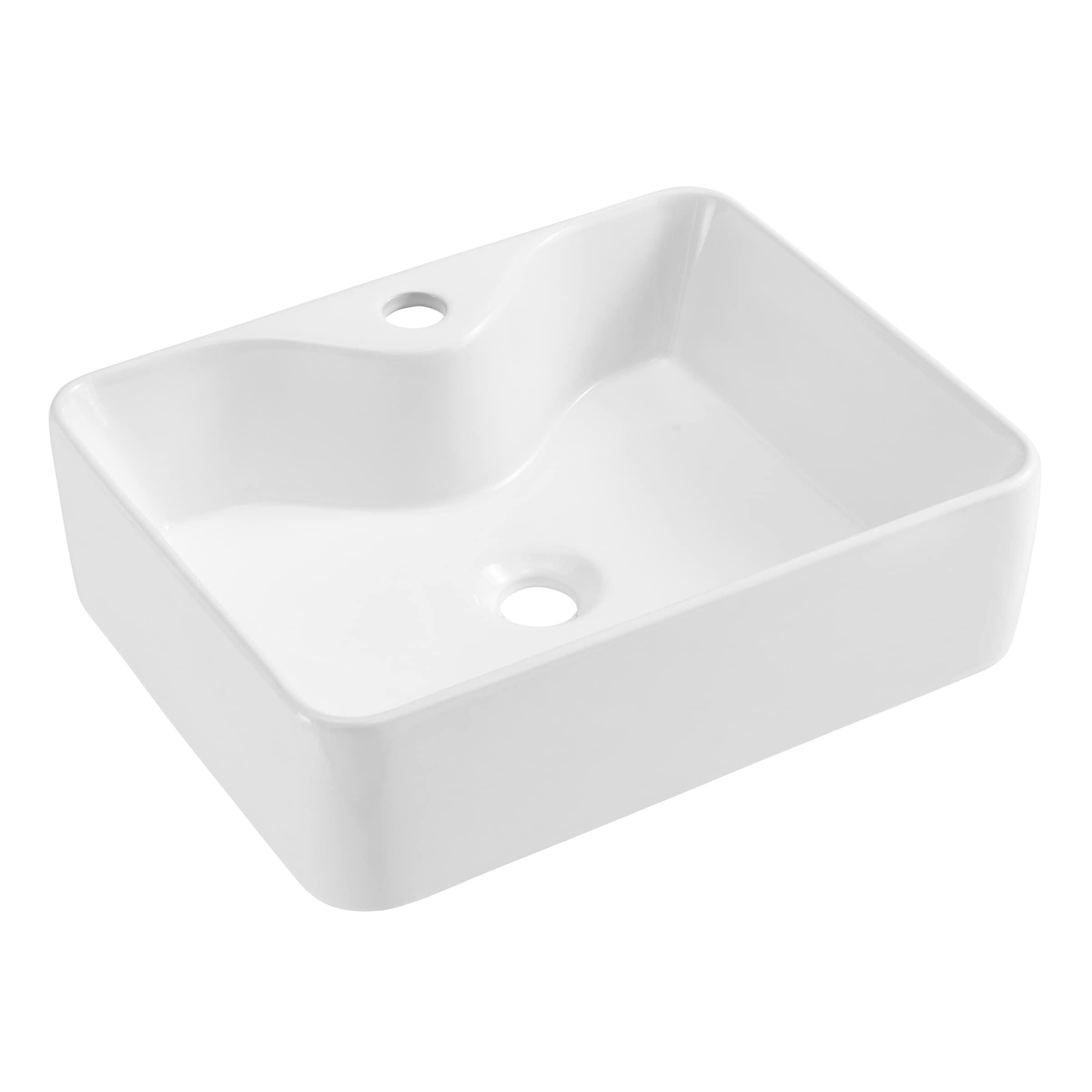 Rennes 19" Vessel Sink in Glossy White