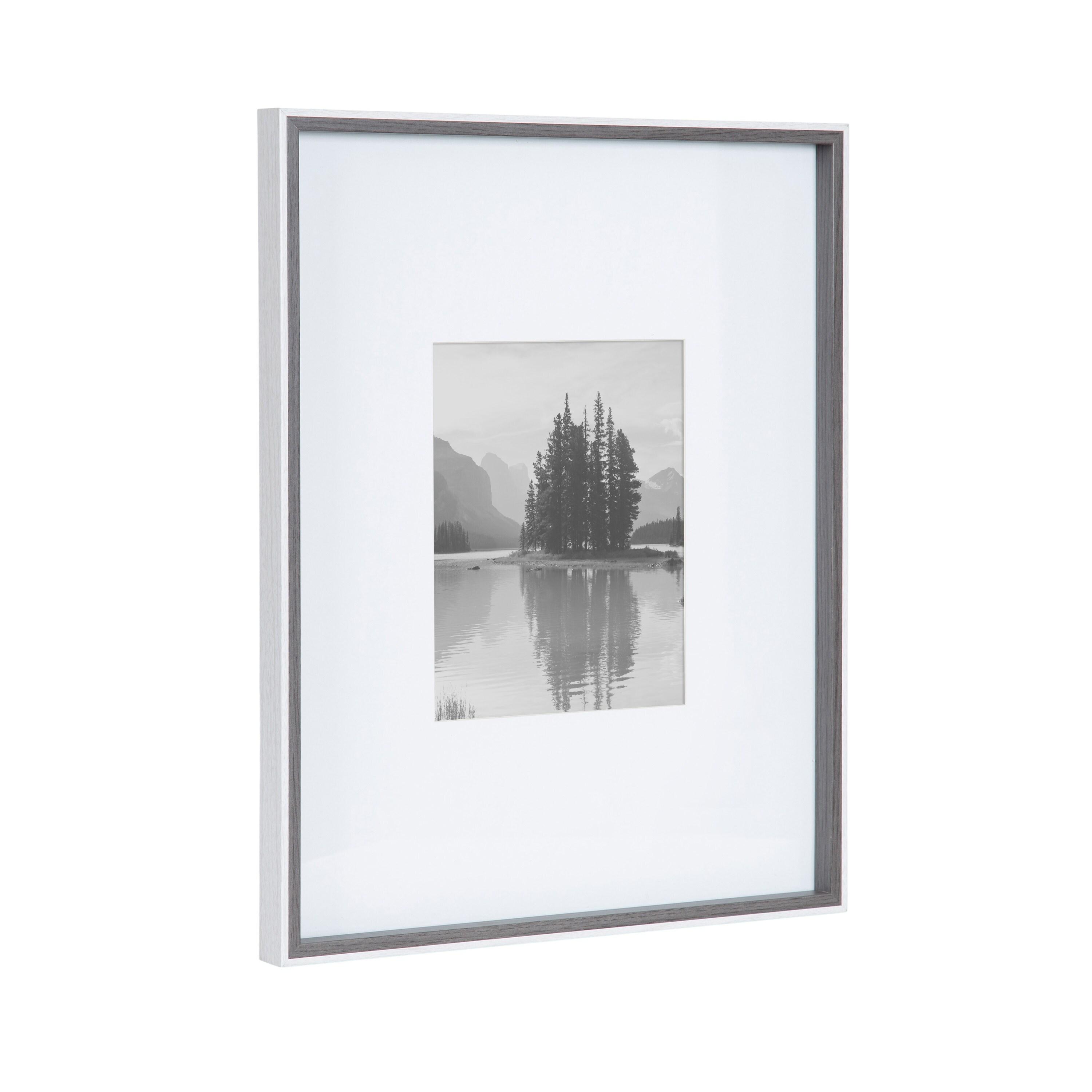 Kate & Laurel All Things Decor (Set of 3) 16"x20" Matted to 8"x10" Gibson Photo Frames Gray/White