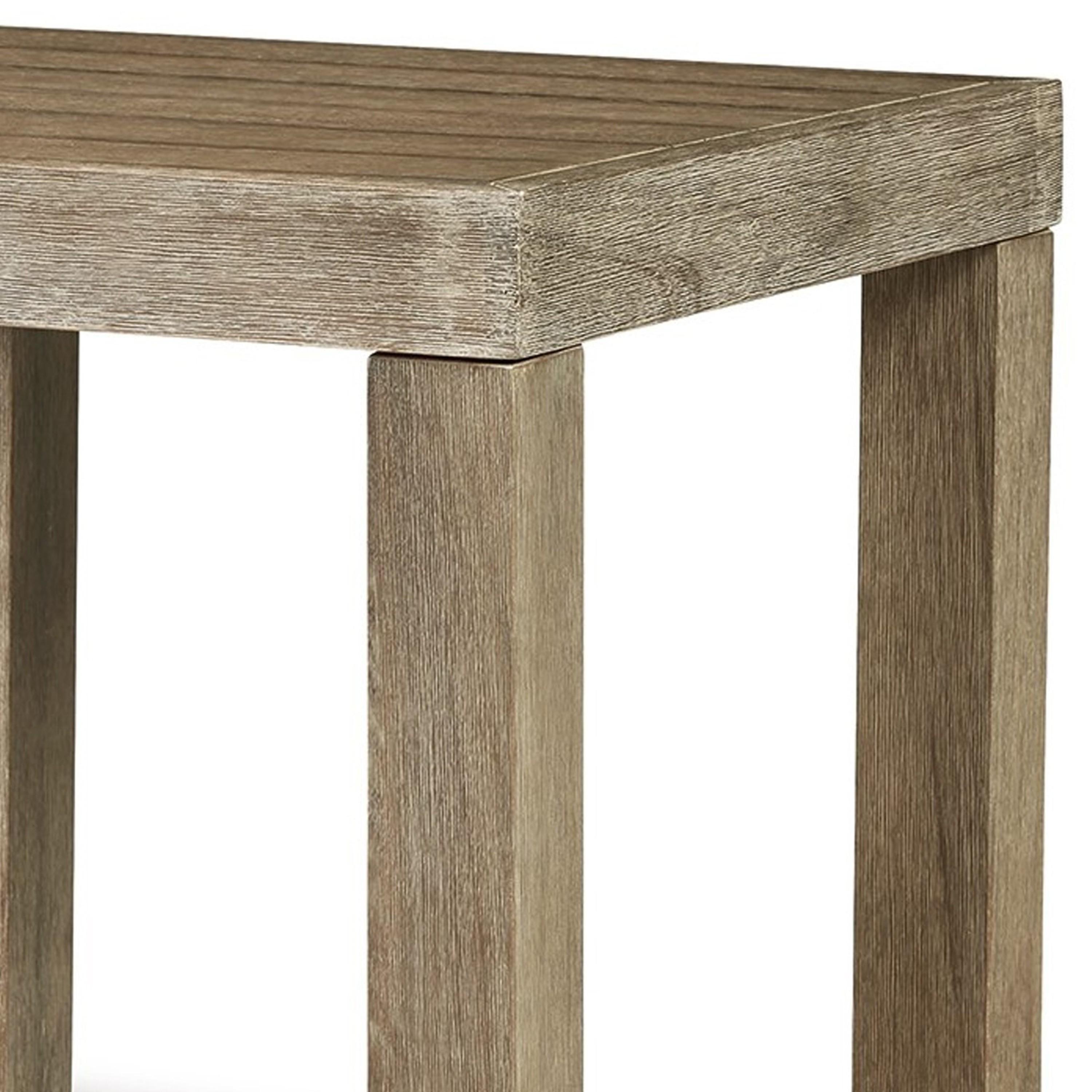 Viva Furniture Square Eucalyptus Outdoor Side Table