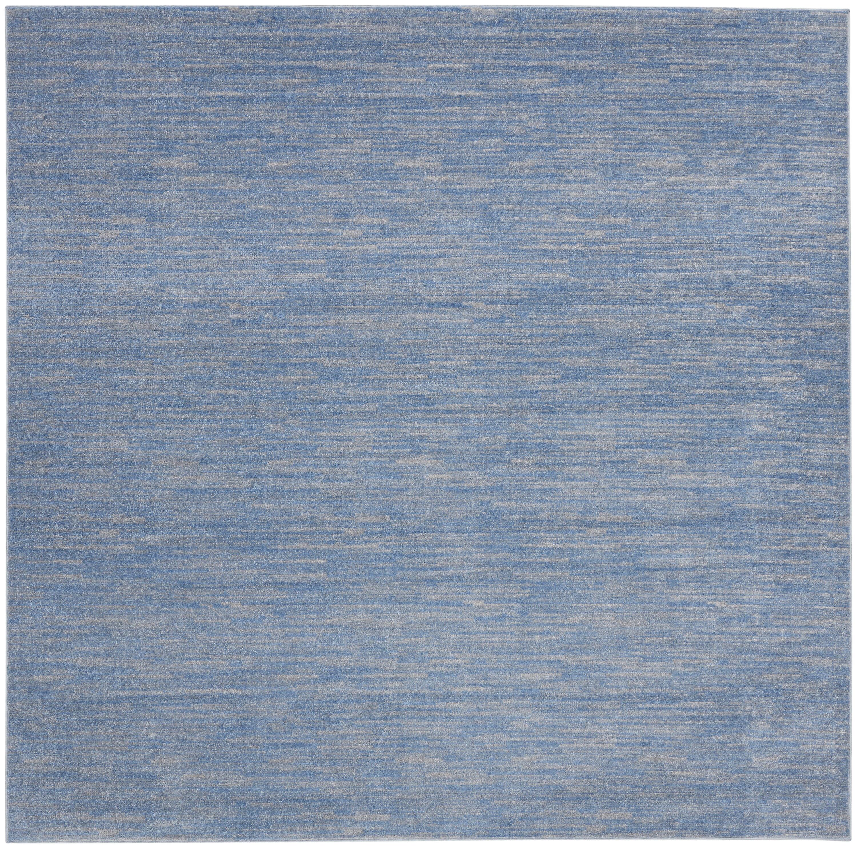 Nourison Nourison Essentials NRE01 Indoor/outdoor Area Rug - Blue/Grey 9' x square