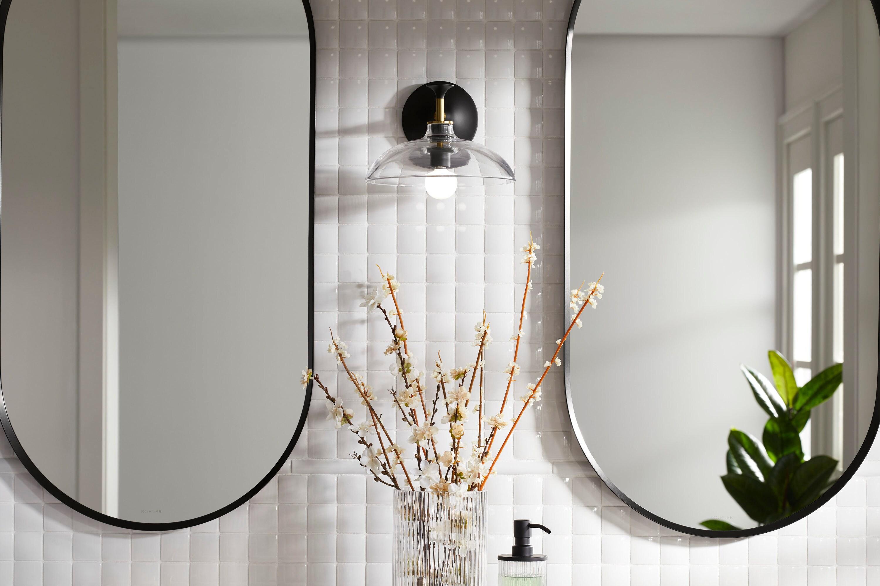 Tone™ 1 Light Semi Flush Mount with Domed Glass Shade