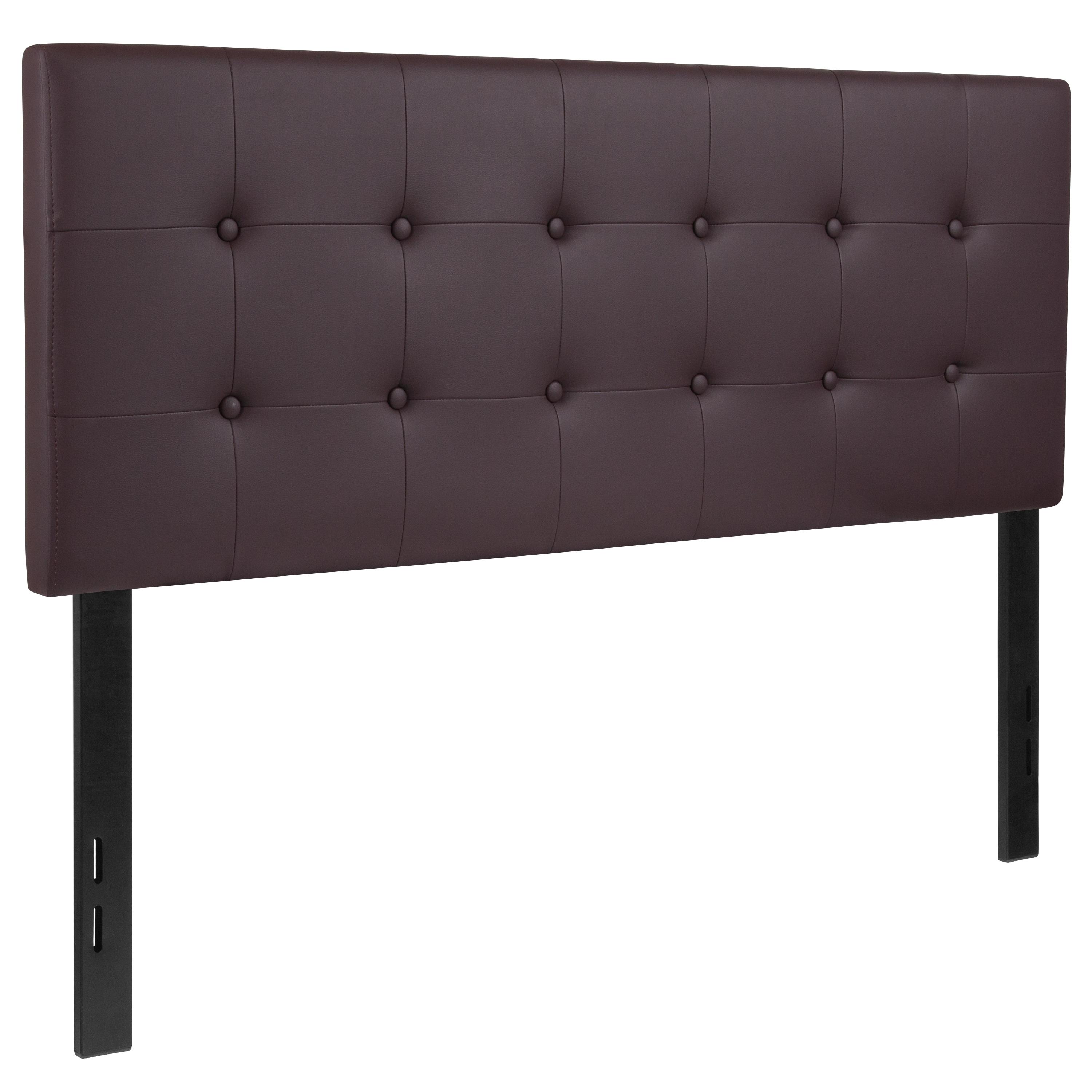 Flash Furniture Lennox Tufted Upholstered Full Size Headboard in Brown Vinyl