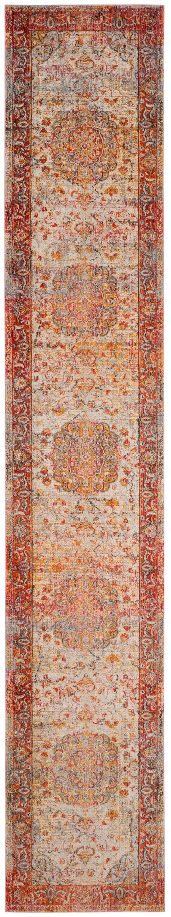 Vintage Persian VTP435 Power Loomed Indoor Runner Rug - Saffron/Cream - 2'2"x12' - Safavieh.