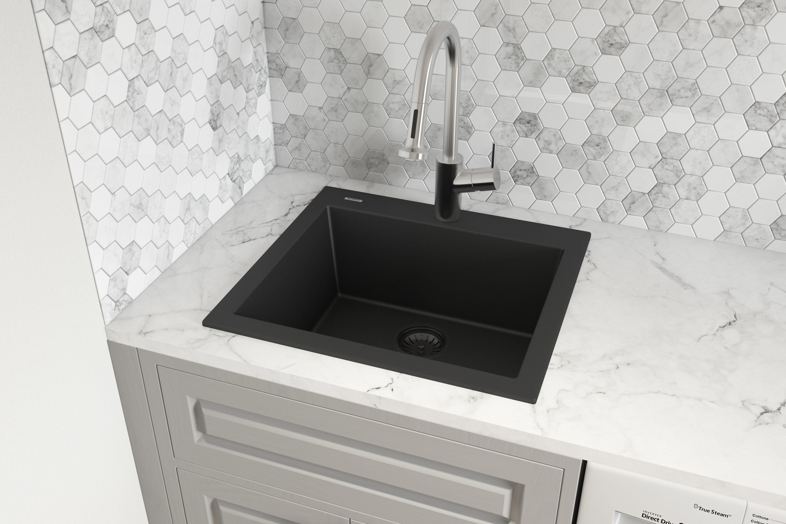 Ruvati epiGranite Drop-in Topmount Granite Composite Kitchen Sink