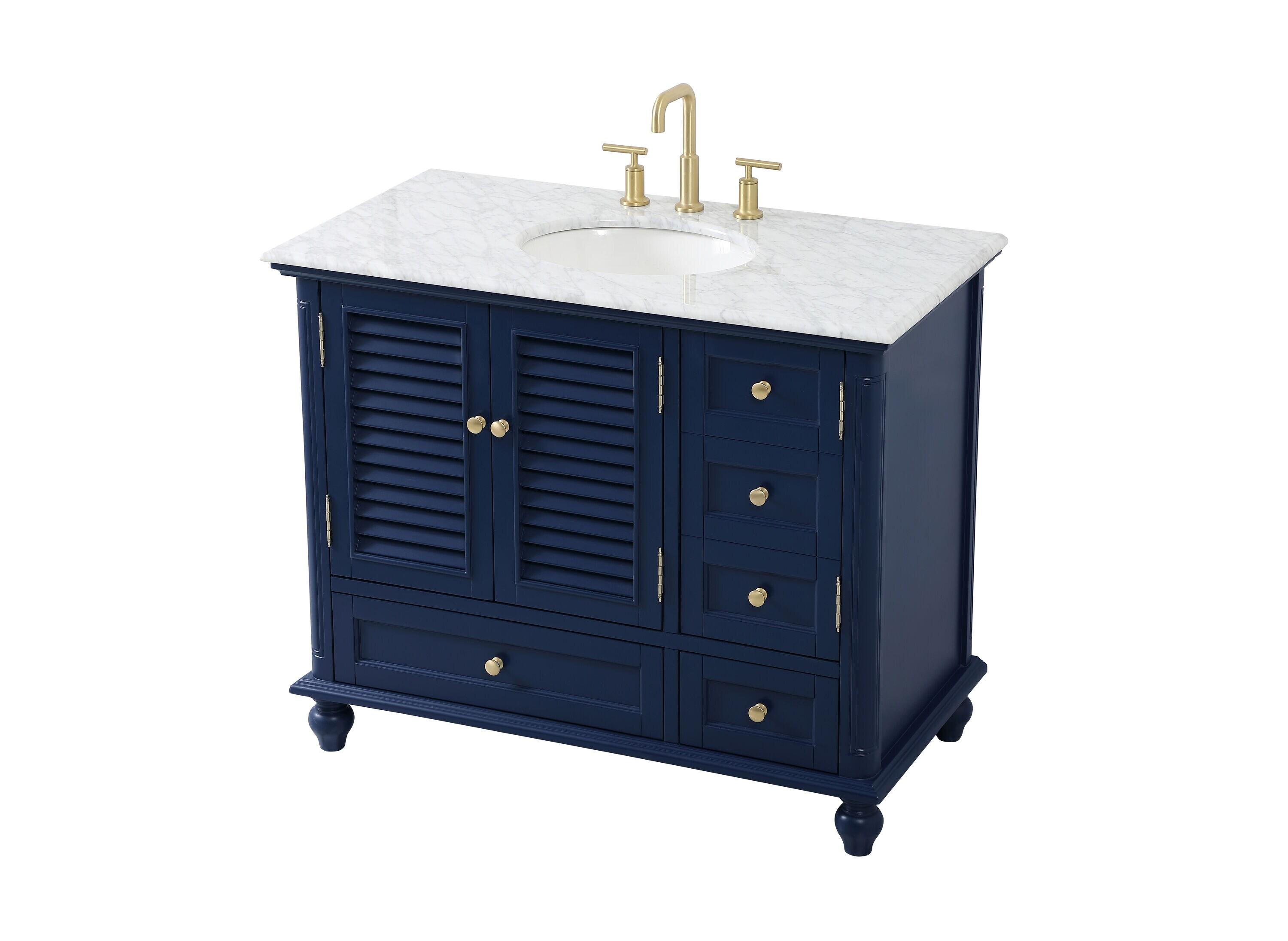 Elegant Kitchen and Bath Elegant Kitchen and Bath 42 Inch Single Bathroom Vanity