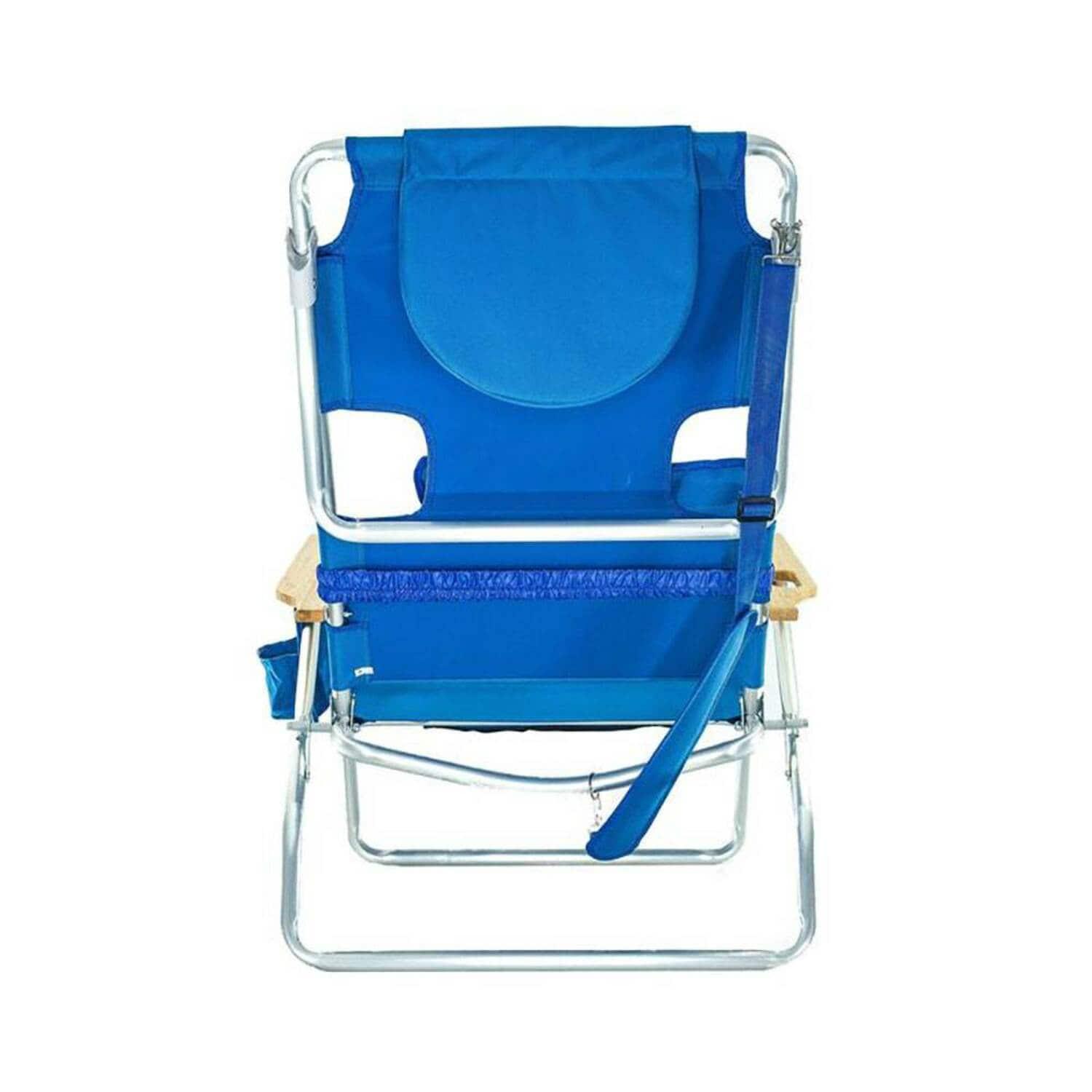 Ostrich Deluxe Padded Lightweight Portable Adjustable Outdoor Reclining Folding Chair with Footrest