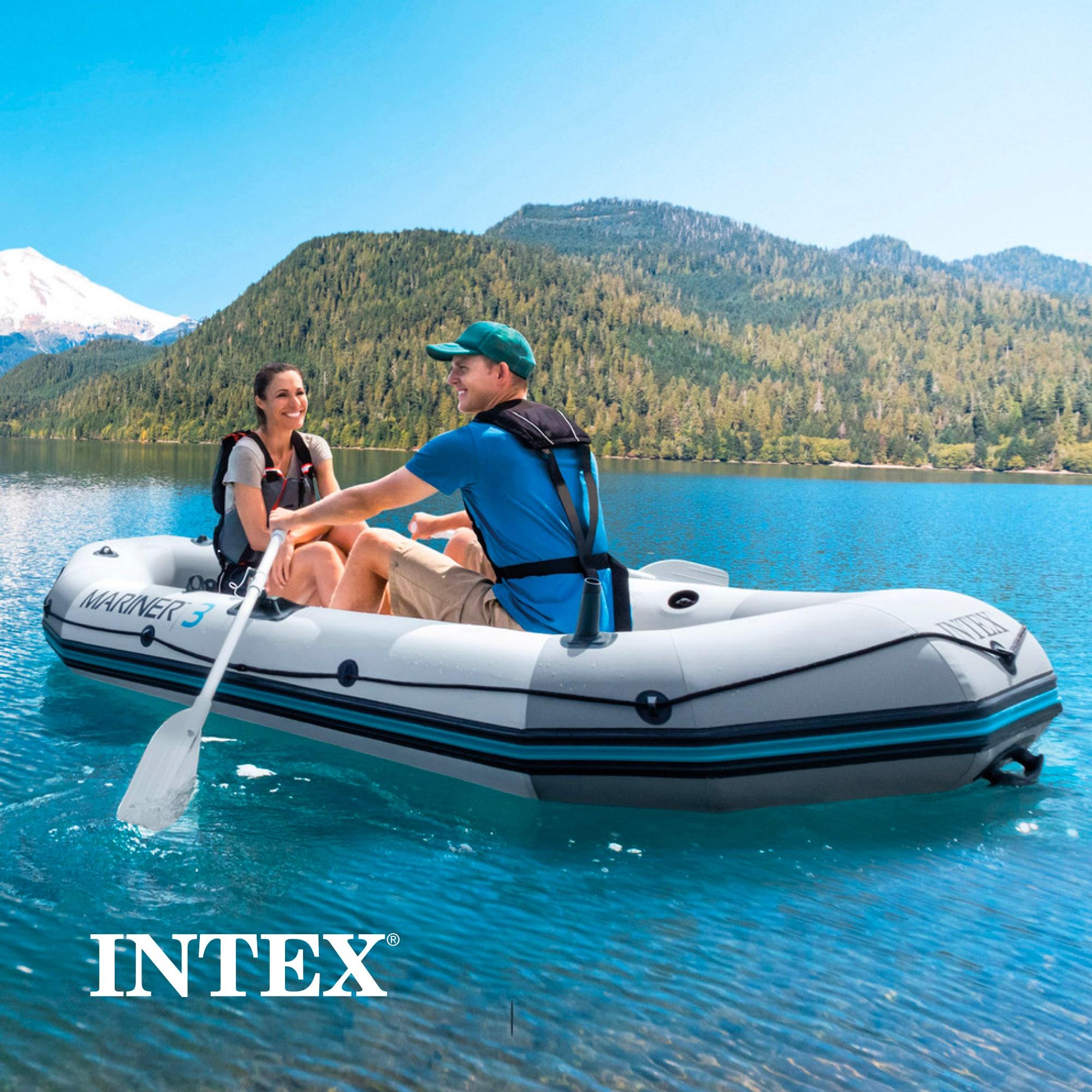 Intex Mariner 3, 3-Person Inflatable River/Lake Dinghy Boat & Oars Set