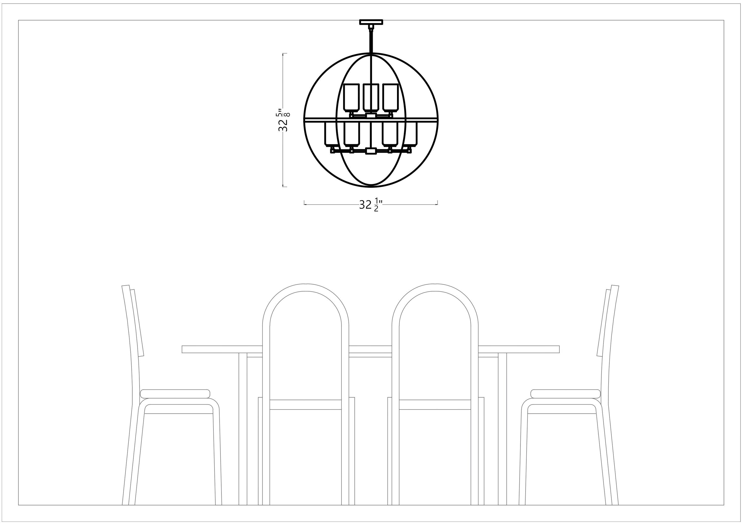 Alturas 9-Light Satin Brass Modern Hanging Globe Chandelier with Clear Seeded Glass Shades