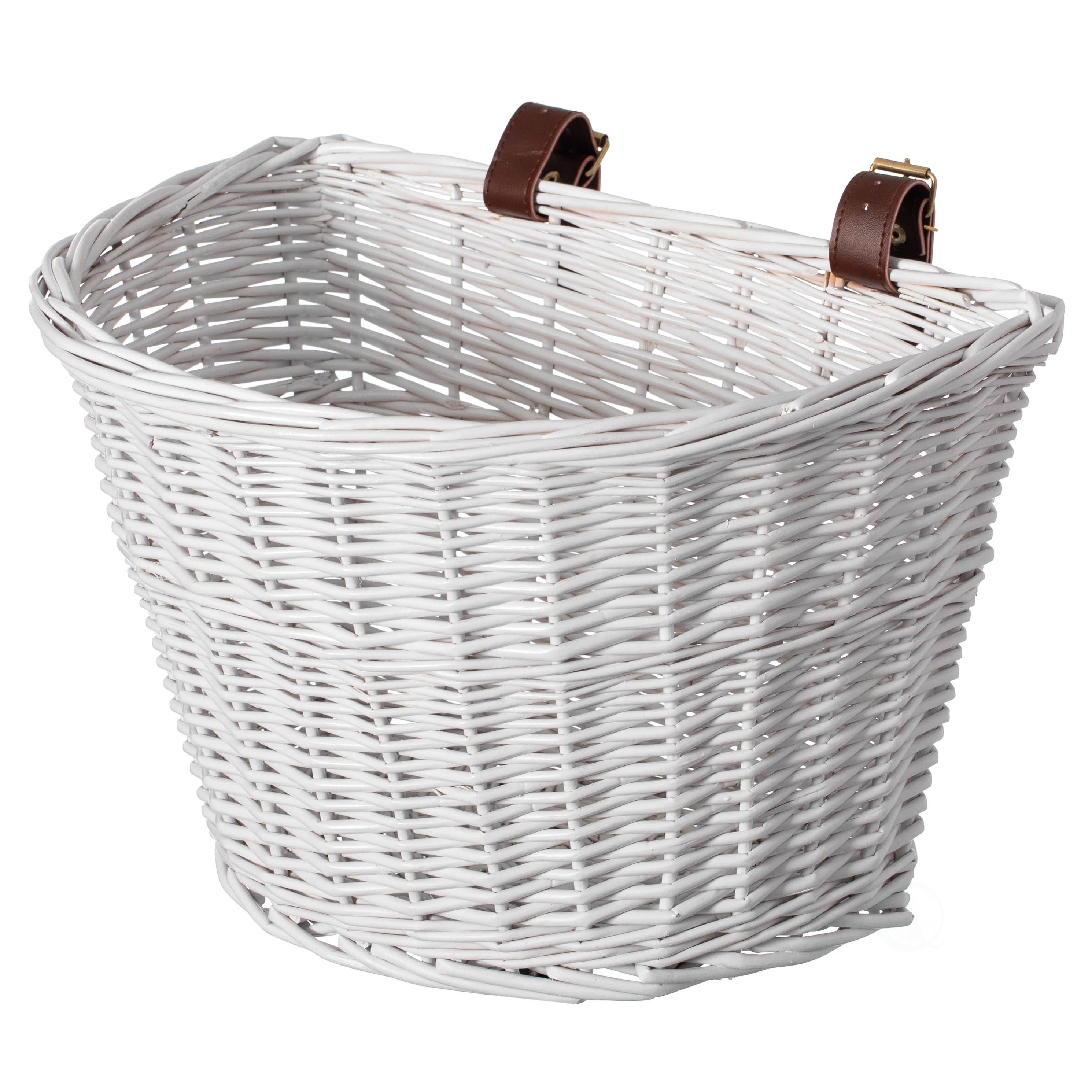 Wicker Front Cargo Bike Basket - Perfect for Riders of All Ages and Genders - for Beach Cruiser, Stationary Bike, E-bike, or Road Bike