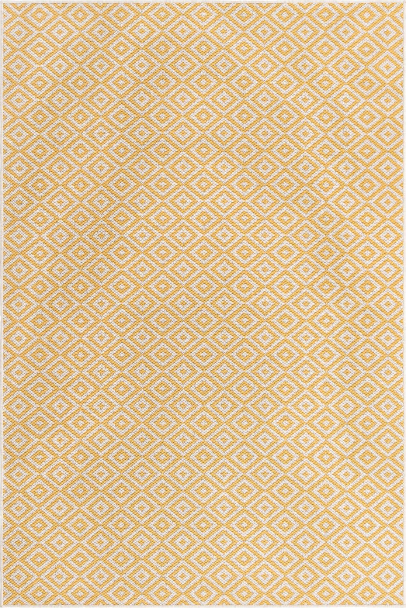 Jill Zarin 6' 0 x 9' 0 Rectangle Indoor/Outdoor Yellow Ivory Area Rug