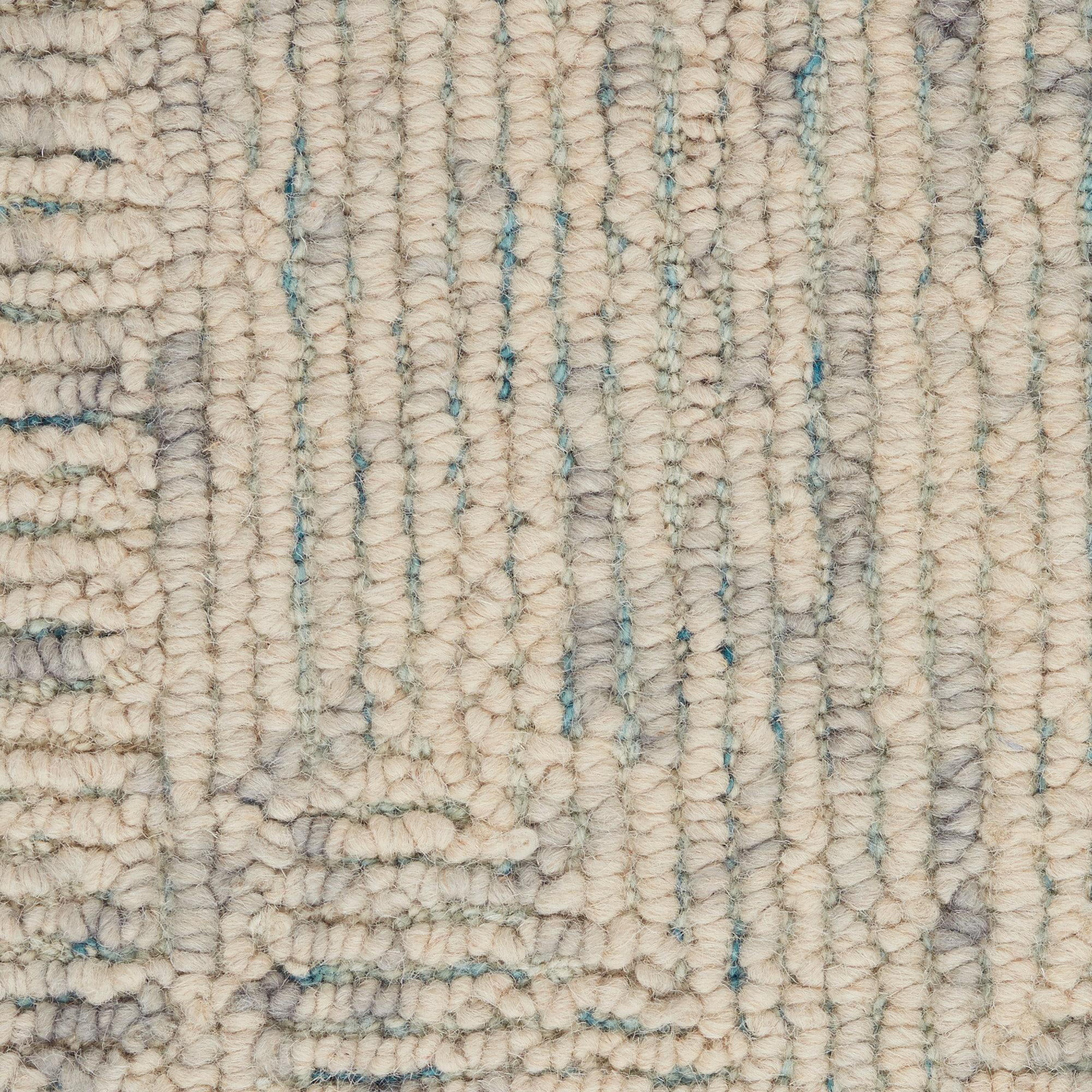 Nourison Vail Contemporary Indoor Area Rug Ivory Grey Teal 5'3" x 7'3"