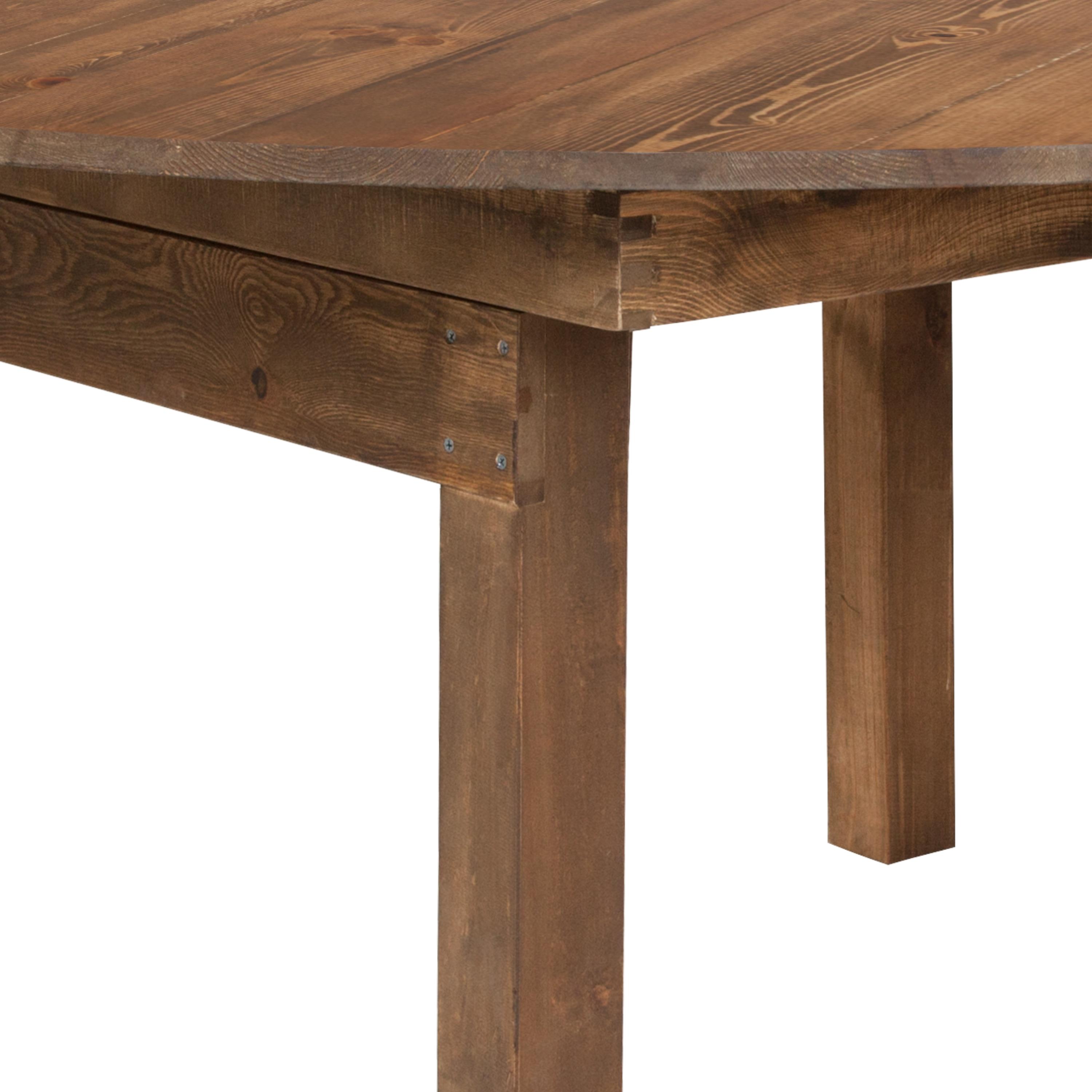 Flash Furniture HERCULES Series Round Dining Table | Farm Inspired, Rustic & Antique Pine Dining Room Table