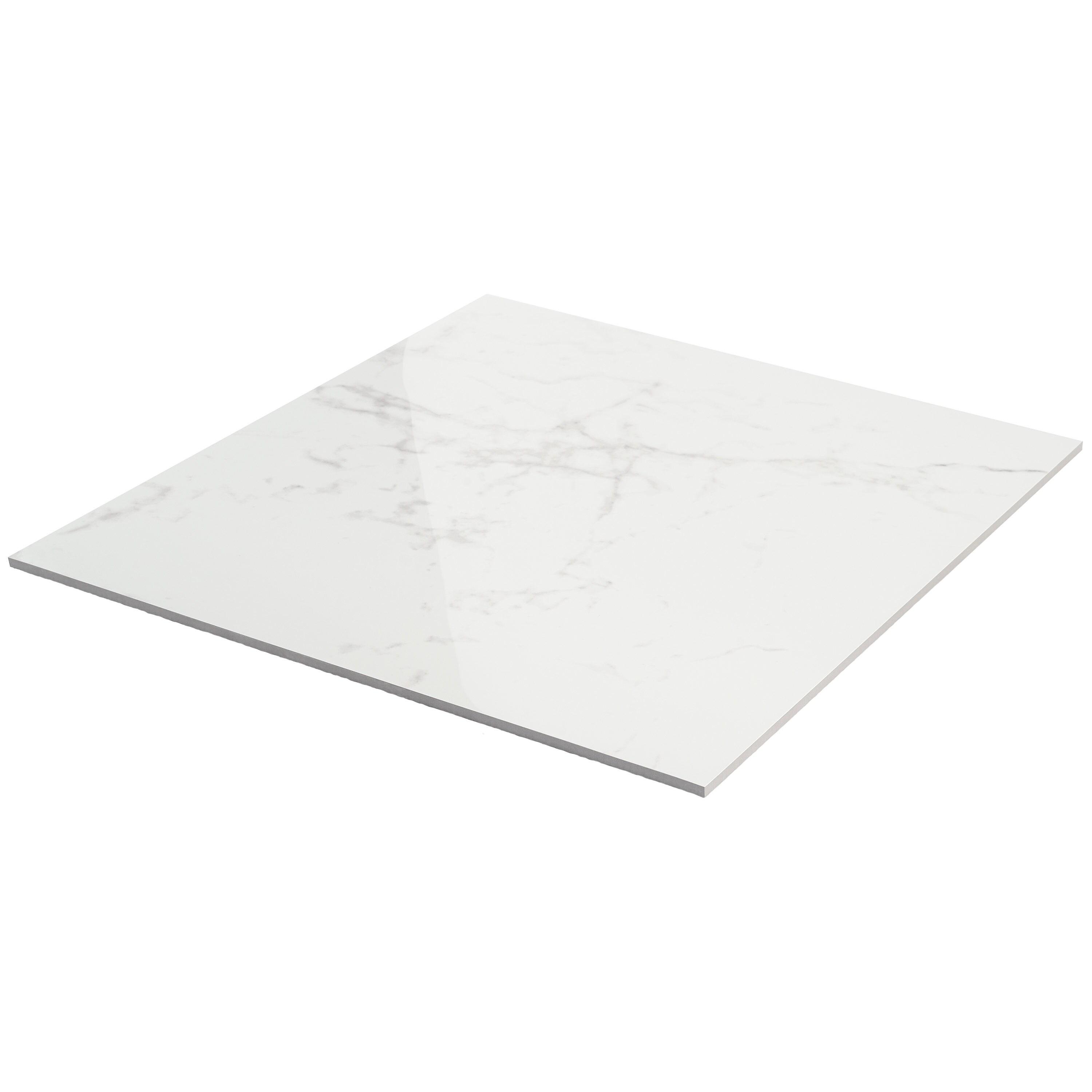 24" x 24" Polished Marble Look Porcelain Floor and Wall Tile (15.5 Sq. Ft. / Case)