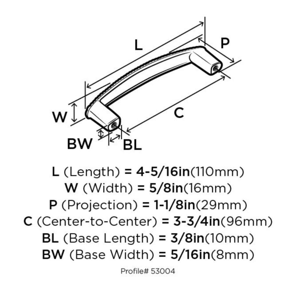 Brushed Nickel Cabinet Pull with Mounting Hardware