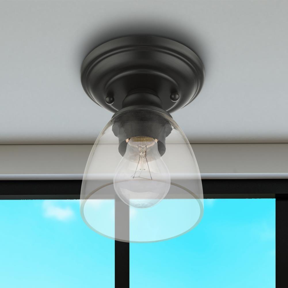 Livex Lighting Montgomery 1 - Light Flush Mount in  Black