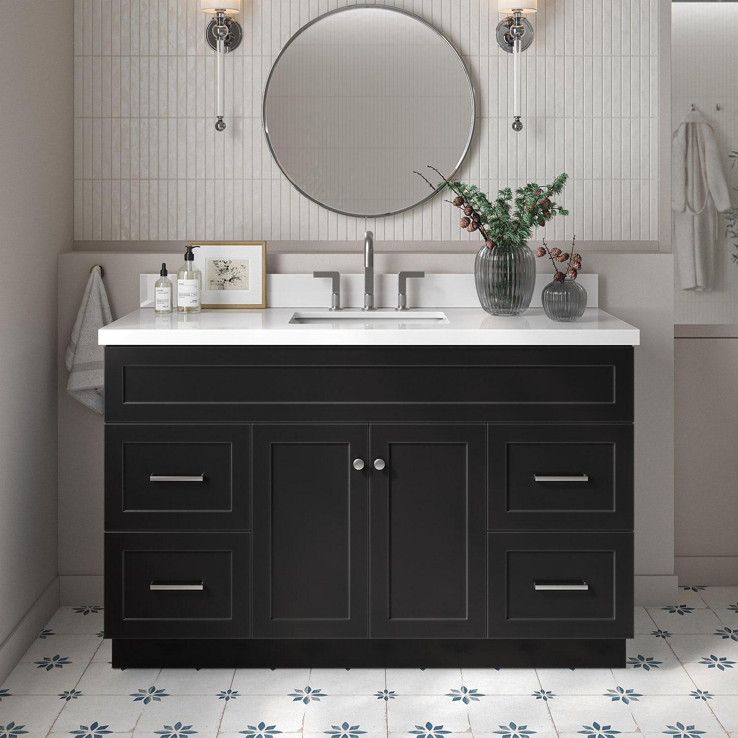 Ariel F055s-Wq-Vo Hamlet 55" Freestanding Single Basin Vanity Set - Black