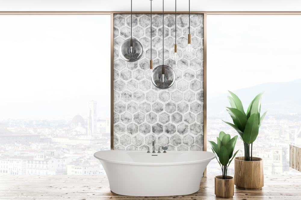 Breanne Studio 60" x 36" Freestanding Soaking Acrylic Bathtub