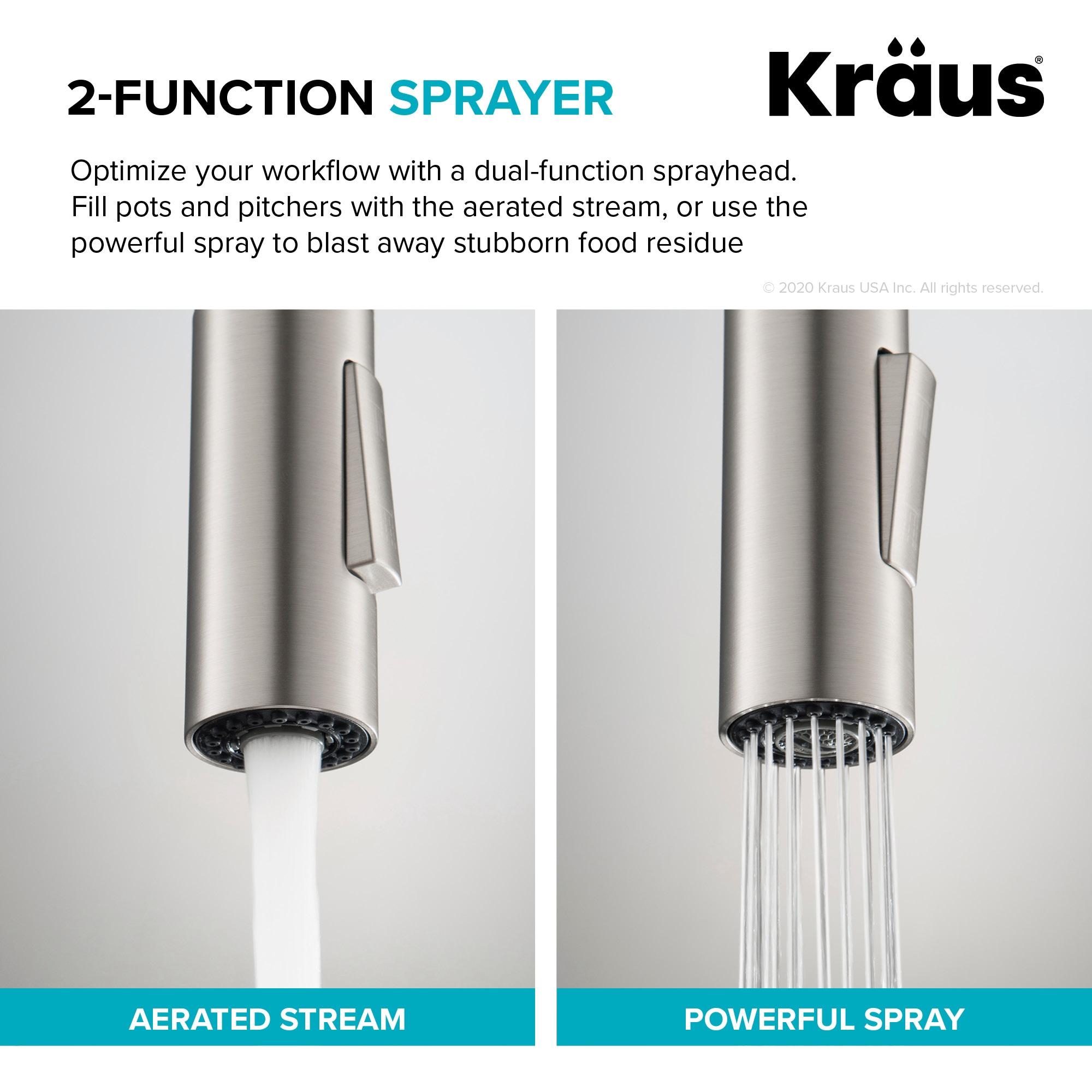 KRAUS Oletto Single Handle Pull Down Kitchen Faucet